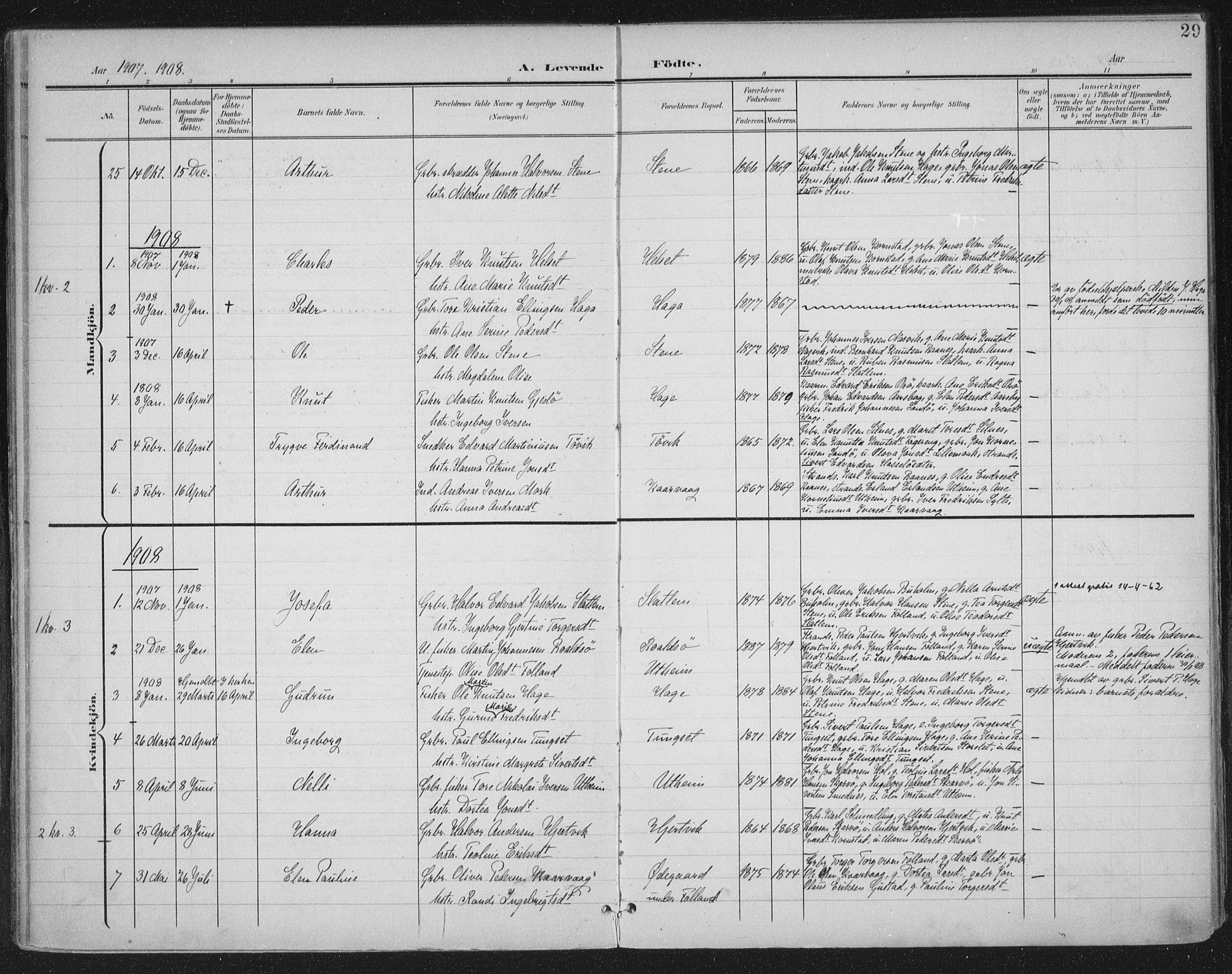 Ministerialprotokoller, klokkerbøker og fødselsregistre - Møre og Romsdal, SAT/A-1454/570/L0833: Parish register (official) no. 570A07, 1901-1914, p. 29