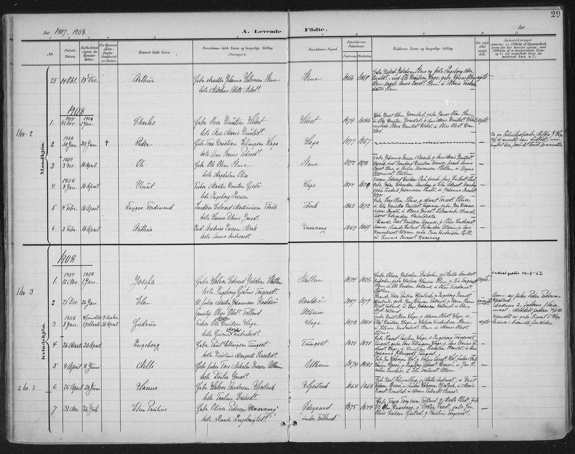 Ministerialprotokoller, klokkerbøker og fødselsregistre - Møre og Romsdal, AV/SAT-A-1454/570/L0833: Parish register (official) no. 570A07, 1901-1914, p. 29