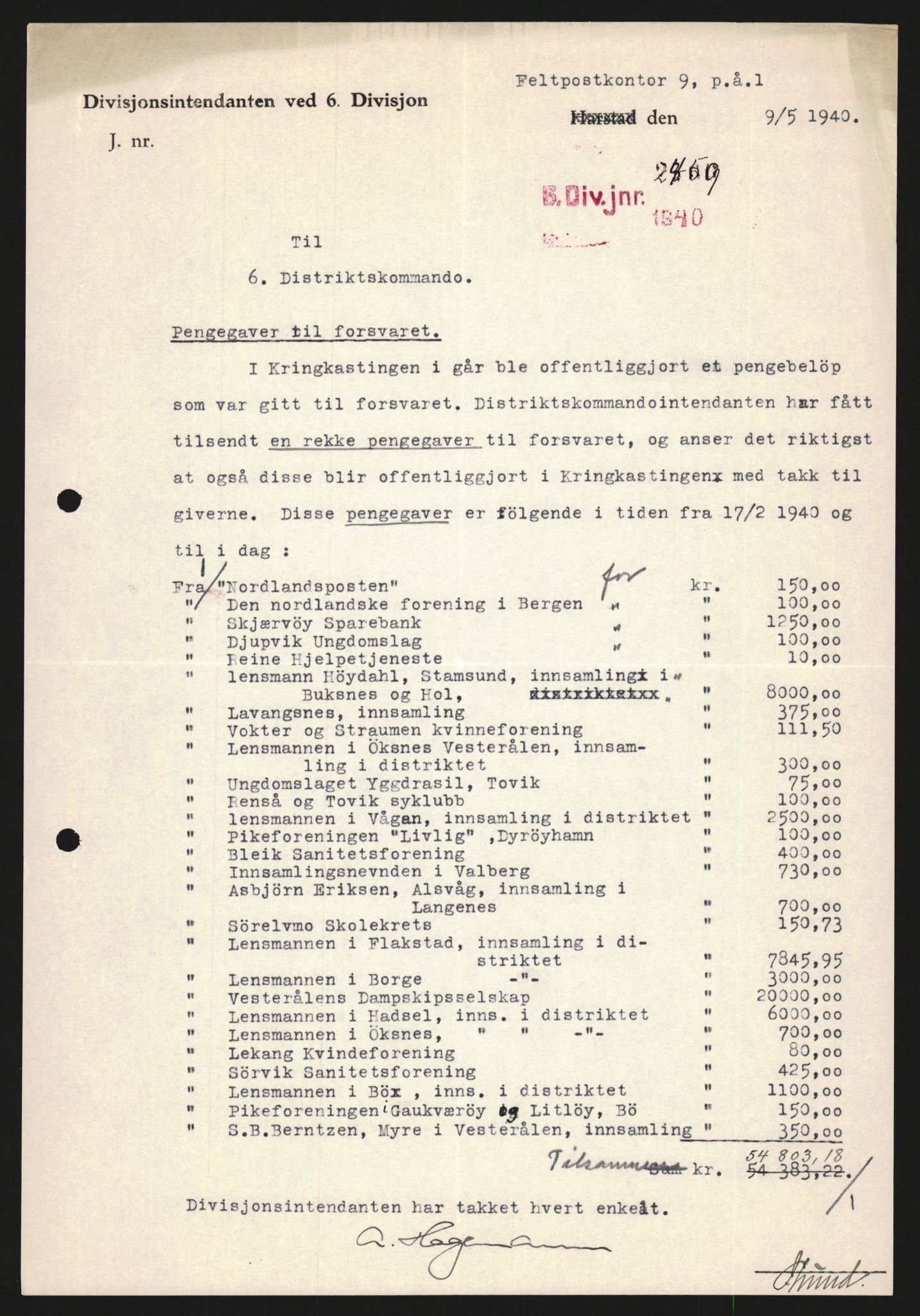 Forsvaret, Forsvarets krigshistoriske avdeling, AV/RA-RAFA-2017/Y/Yb/L0123: II-C-11-600  -  6. Divisjon med avdelinger, 1940, p. 483