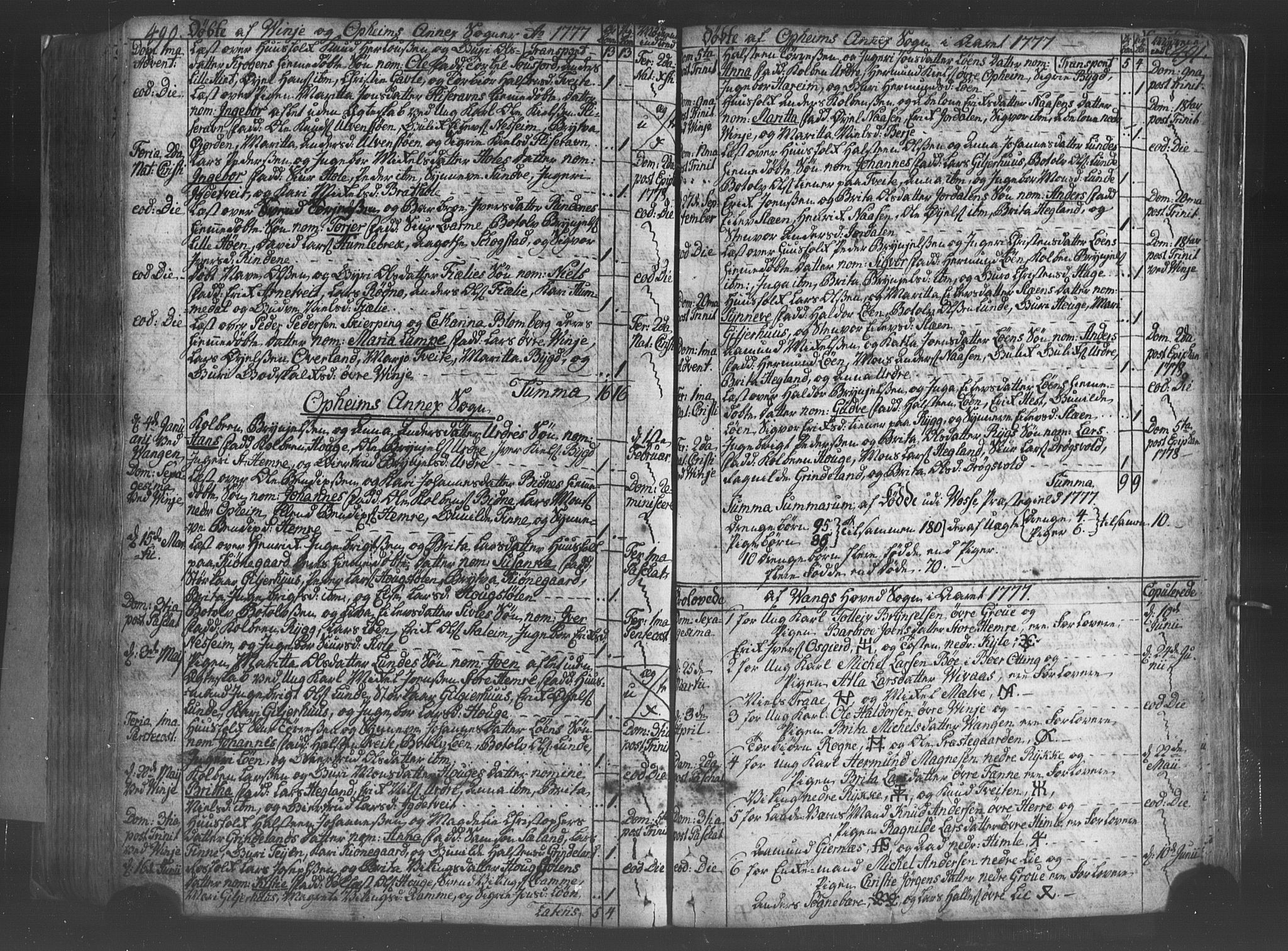 Voss sokneprestembete, SAB/A-79001/H/Haa: Parish register (official) no. A 8, 1752-1780, p. 490-491