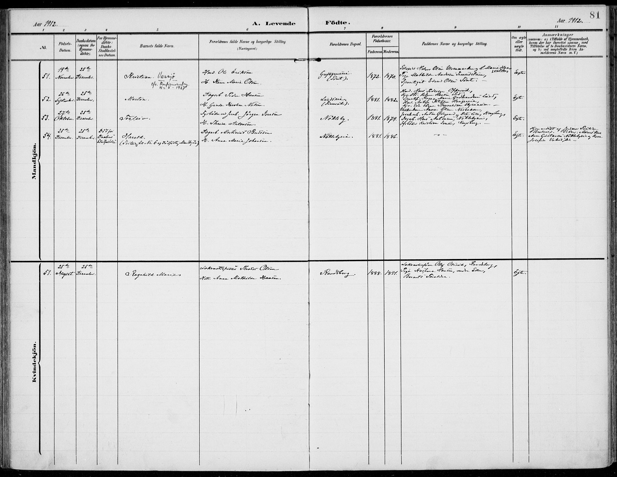 Jevnaker prestekontor, AV/SAH-PREST-116/H/Ha/Haa/L0011: Parish register (official) no. 11, 1902-1913, p. 81