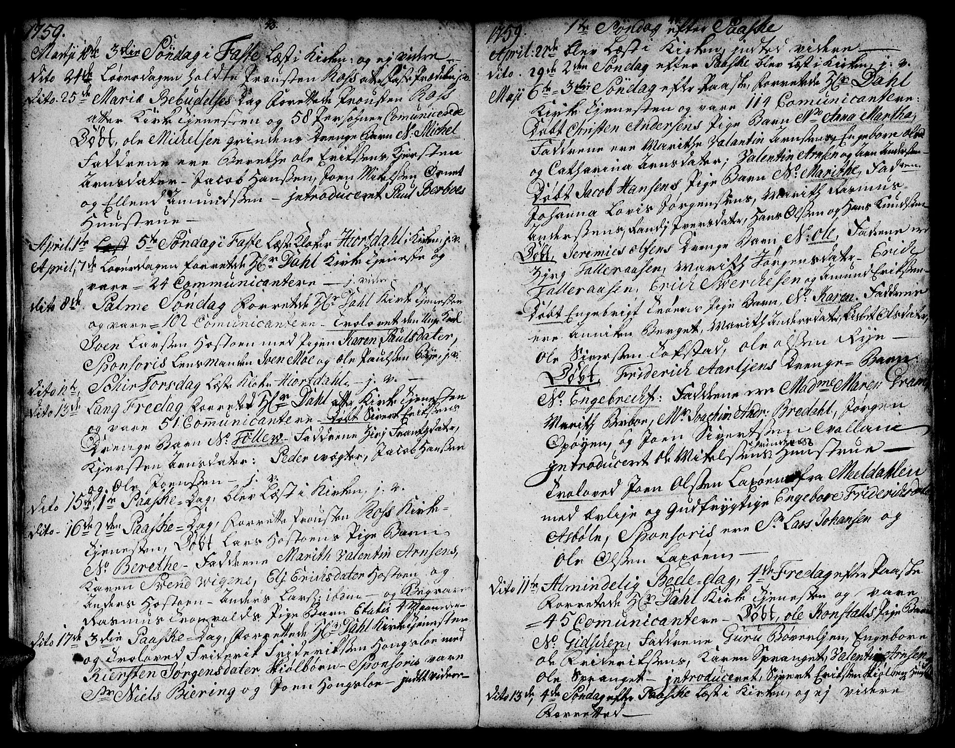 Ministerialprotokoller, klokkerbøker og fødselsregistre - Sør-Trøndelag, SAT/A-1456/671/L0840: Parish register (official) no. 671A02, 1756-1794, p. 43-44