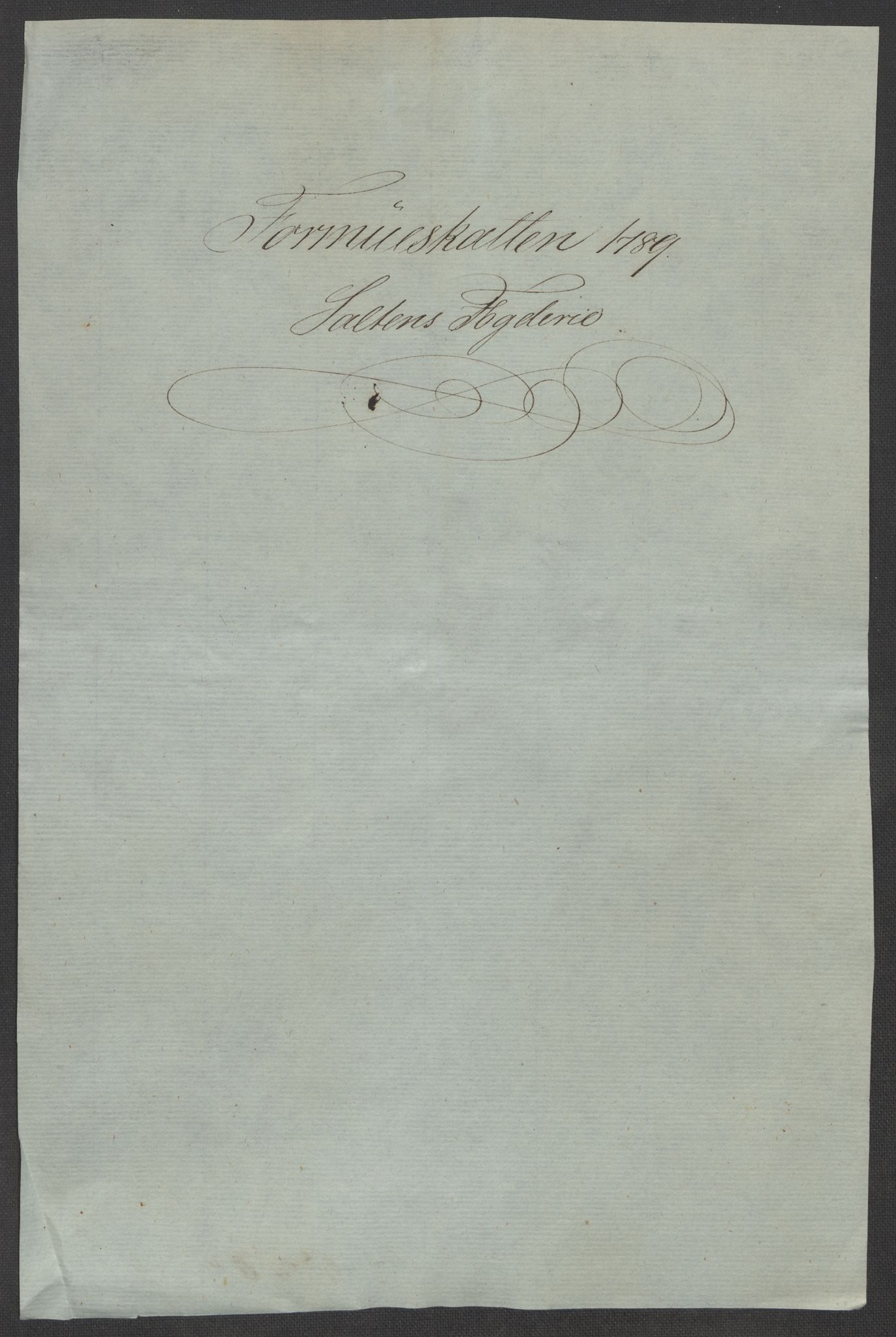 Rentekammeret inntil 1814, Reviderte regnskaper, Mindre regnskaper, RA/EA-4068/Rf/Rfe/L0040: Ryfylke fogderi, Råbyggelaget fogderi, Salten fogderi, 1789, p. 321