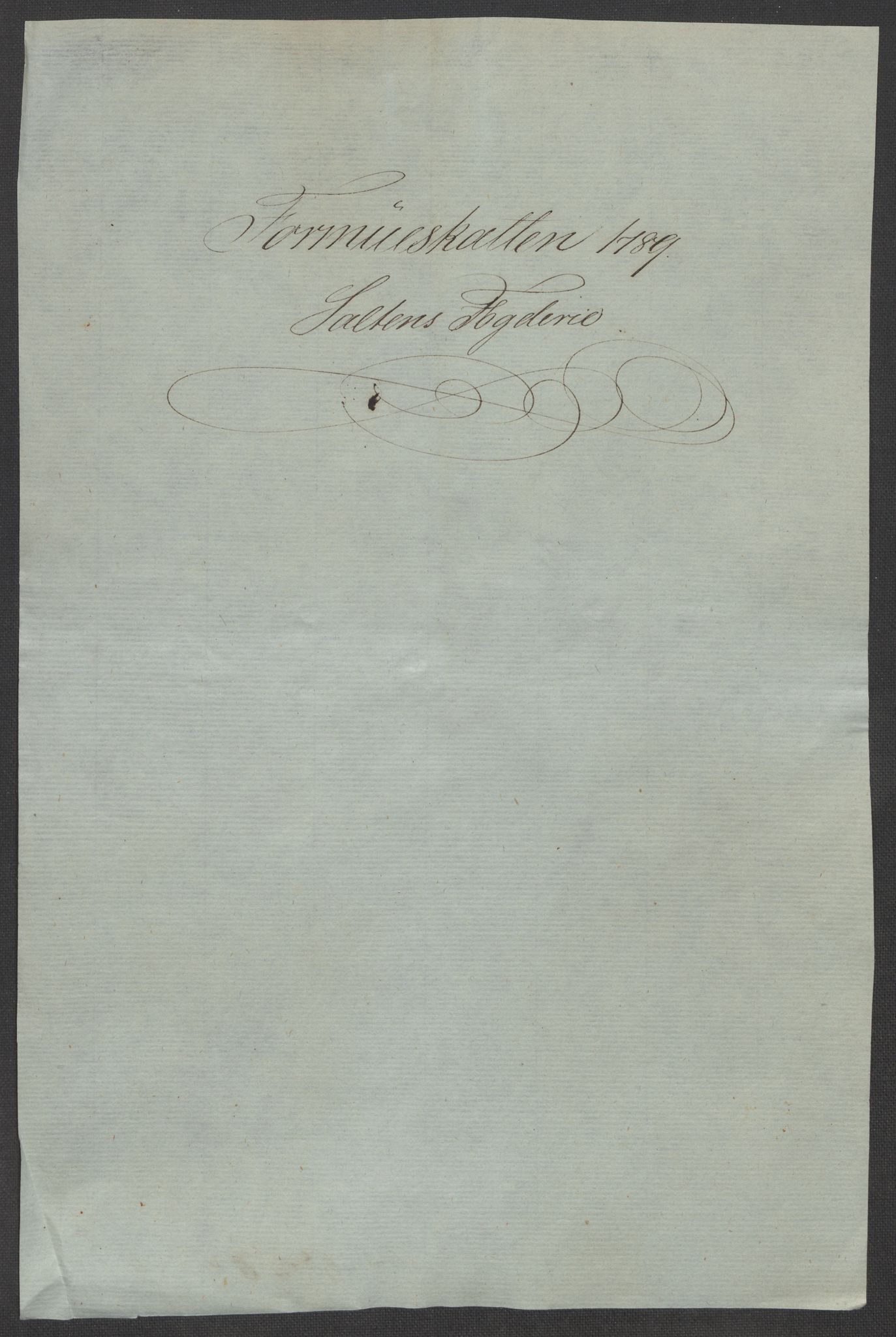 Rentekammeret inntil 1814, Reviderte regnskaper, Mindre regnskaper, AV/RA-EA-4068/Rf/Rfe/L0040: Ryfylke fogderi, Råbyggelaget fogderi, Salten fogderi, 1789, p. 321