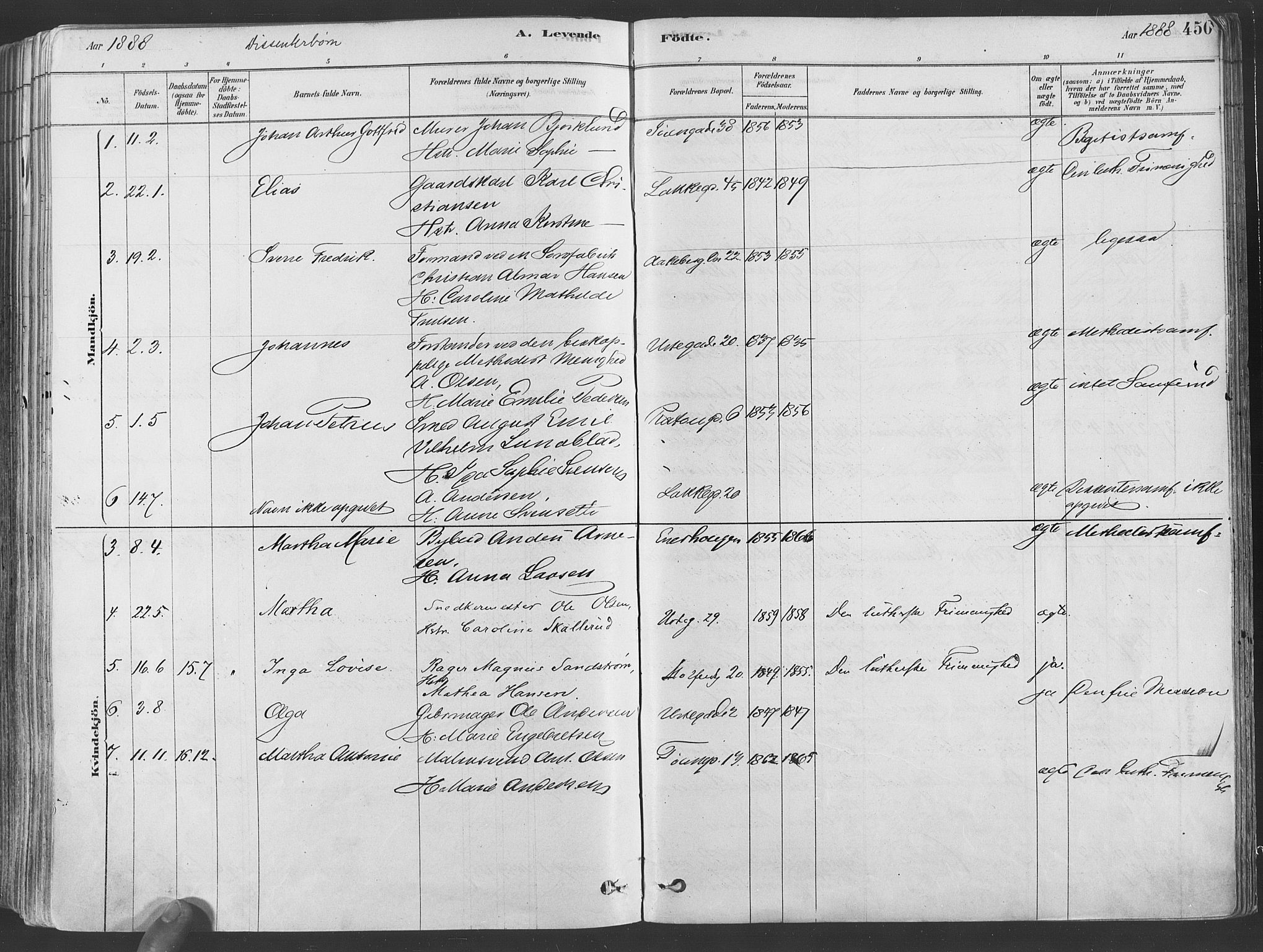 Grønland prestekontor Kirkebøker, SAO/A-10848/F/Fa/L0007: Parish register (official) no. 7, 1878-1888, p. 450