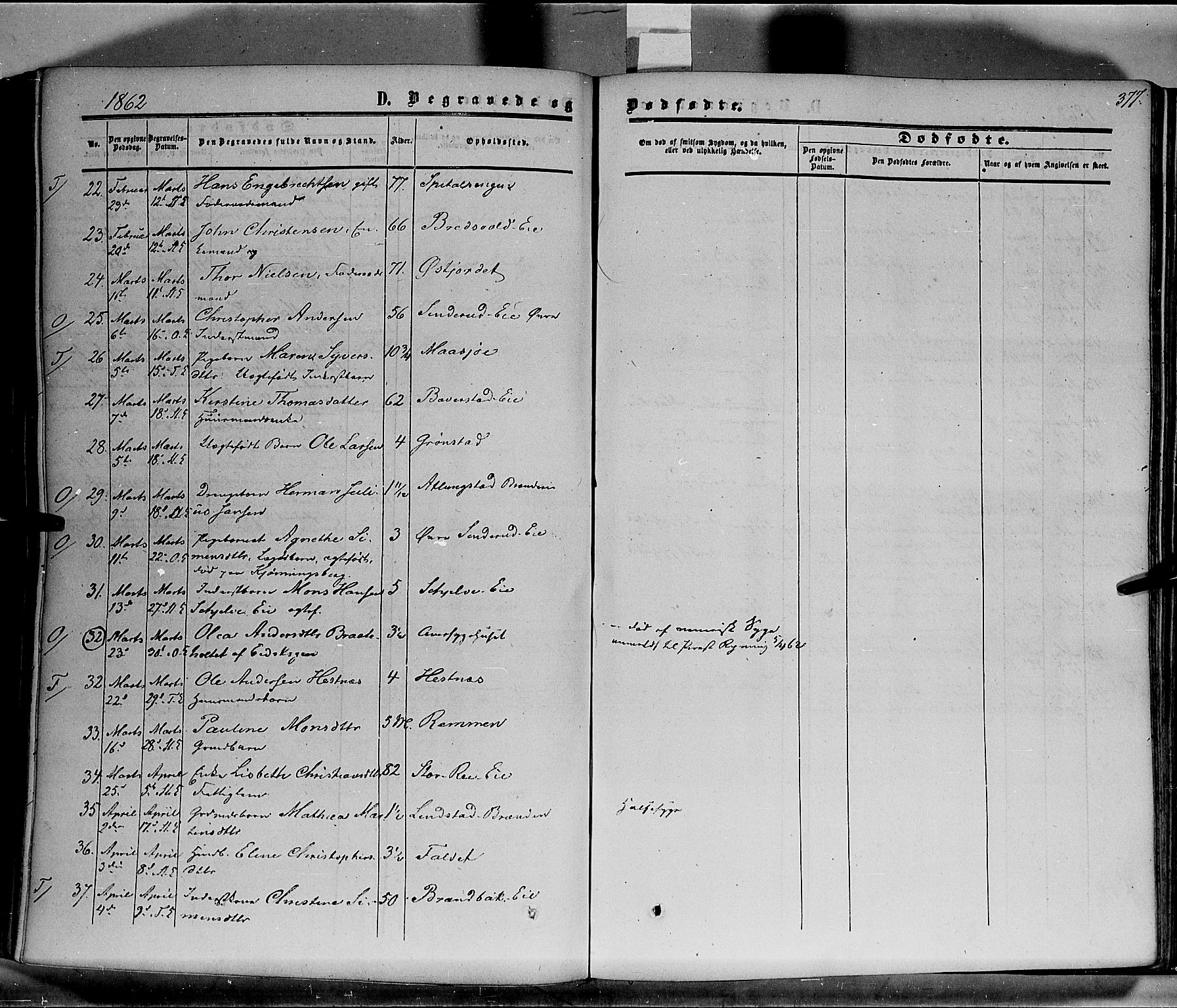 Stange prestekontor, AV/SAH-PREST-002/K/L0012: Parish register (official) no. 12, 1852-1862, p. 377