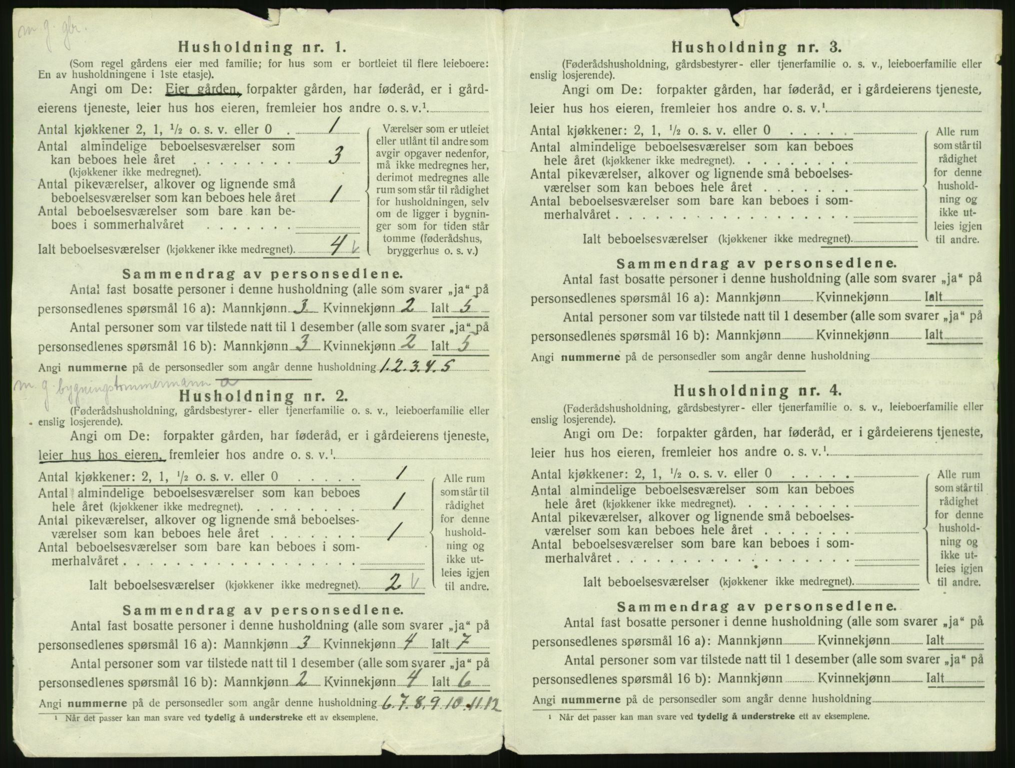 SAT, 1920 census for Ulstein, 1920, p. 49