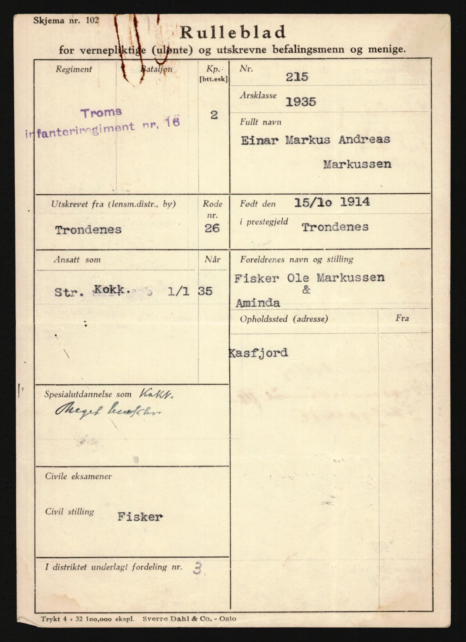 Forsvaret, Troms infanteriregiment nr. 16, AV/RA-RAFA-3146/P/Pa/L0019: Rulleblad for regimentets menige mannskaper, årsklasse 1935, 1935, p. 727