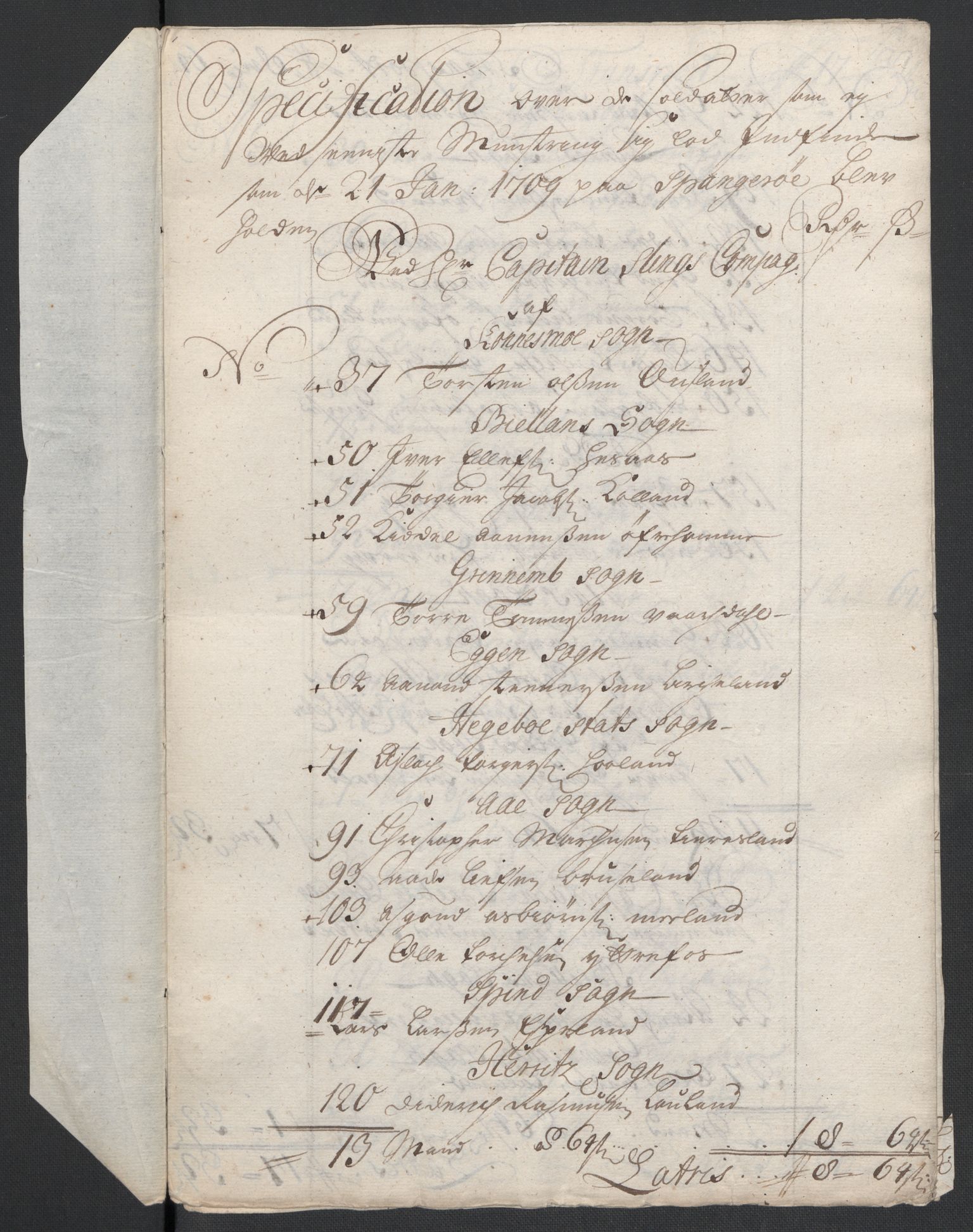 Rentekammeret inntil 1814, Reviderte regnskaper, Fogderegnskap, RA/EA-4092/R43/L2552: Fogderegnskap Lista og Mandal, 1705-1709, p. 250