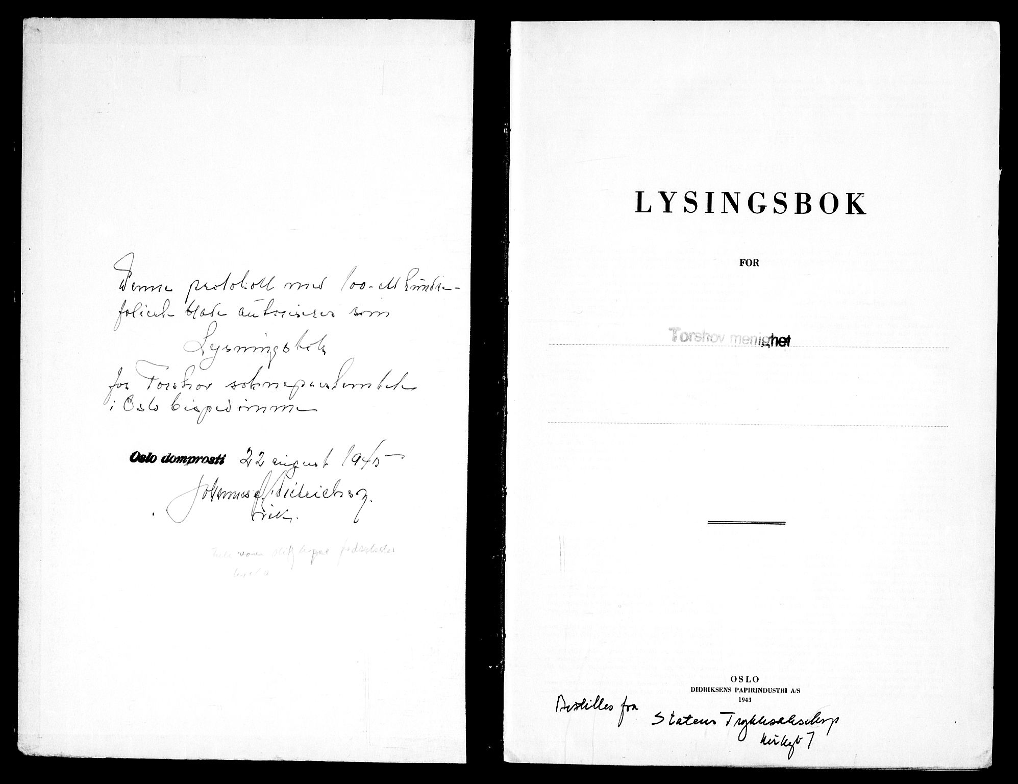 Torshov prestekontor Kirkebøker, SAO/A-10238a/H/Ha/L0003: Banns register no. 3, 1945-1948