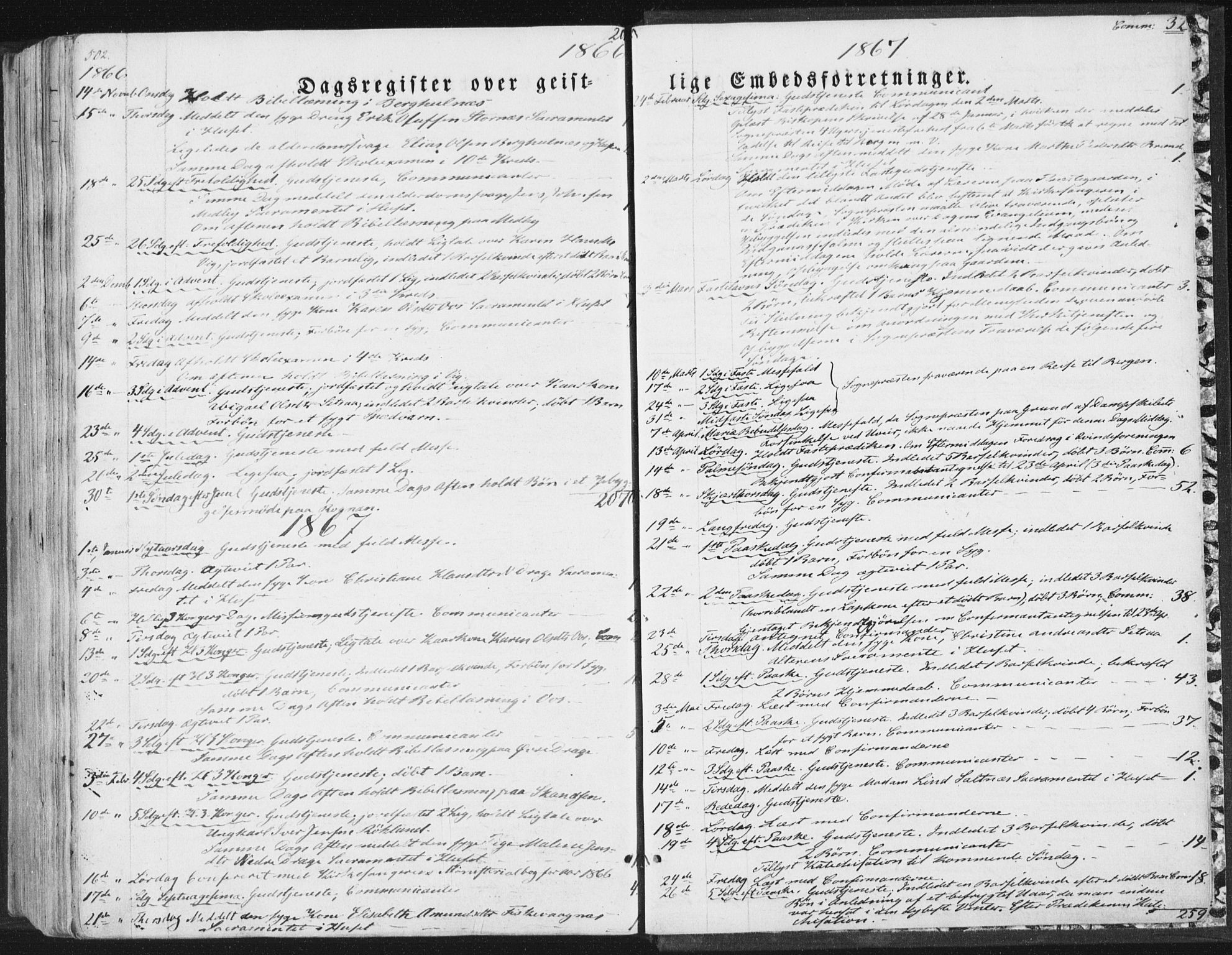 Ministerialprotokoller, klokkerbøker og fødselsregistre - Nordland, SAT/A-1459/847/L0667: Parish register (official) no. 847A07, 1842-1871, p. 502