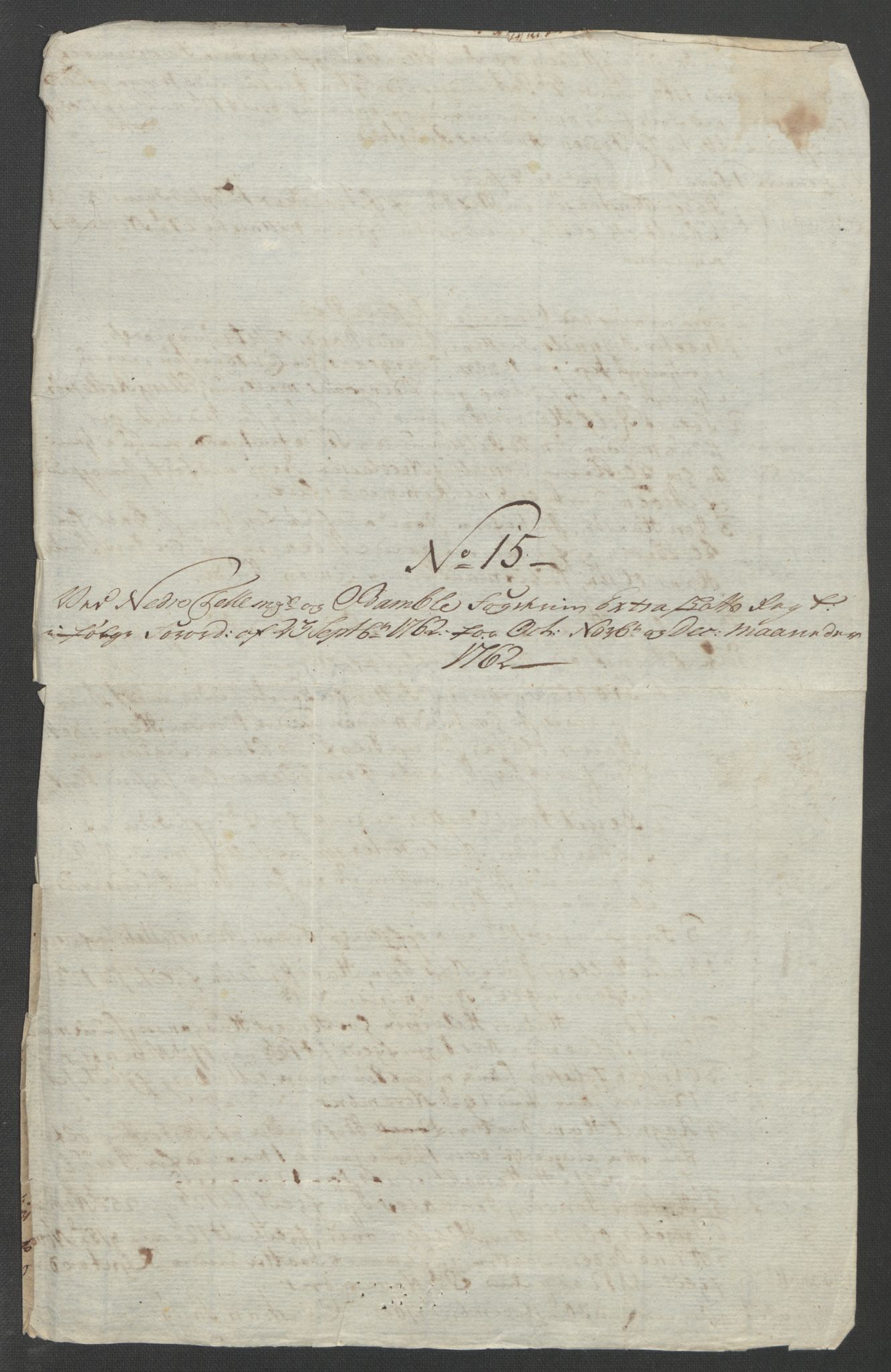 Rentekammeret inntil 1814, Reviderte regnskaper, Fogderegnskap, AV/RA-EA-4092/R37/L2239: Ekstraskatten Nedre Telemark og Bamble, 1762-1763, p. 157