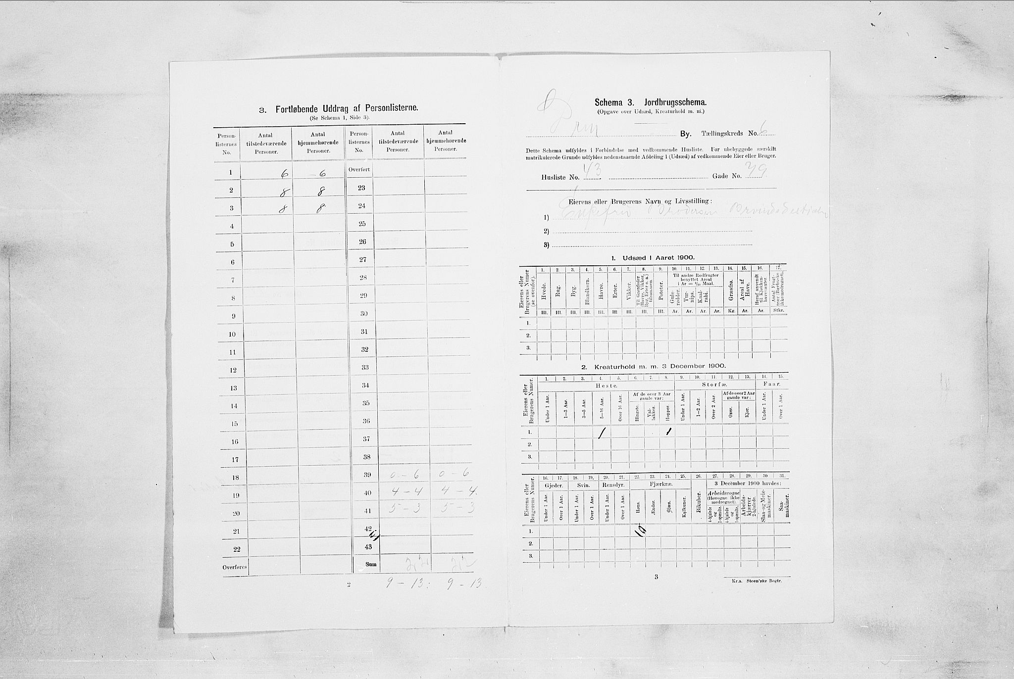 RA, 1900 census for Drammen, 1900, p. 964