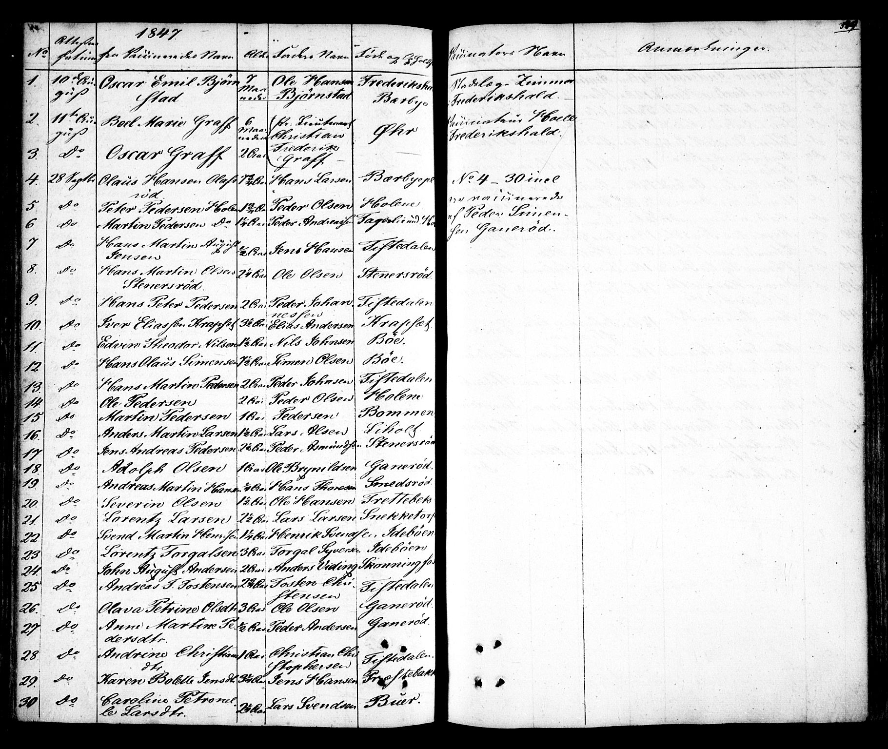 Idd prestekontor Kirkebøker, SAO/A-10911/F/Fc/L0003: Parish register (official) no. III 3, 1832-1847, p. 349