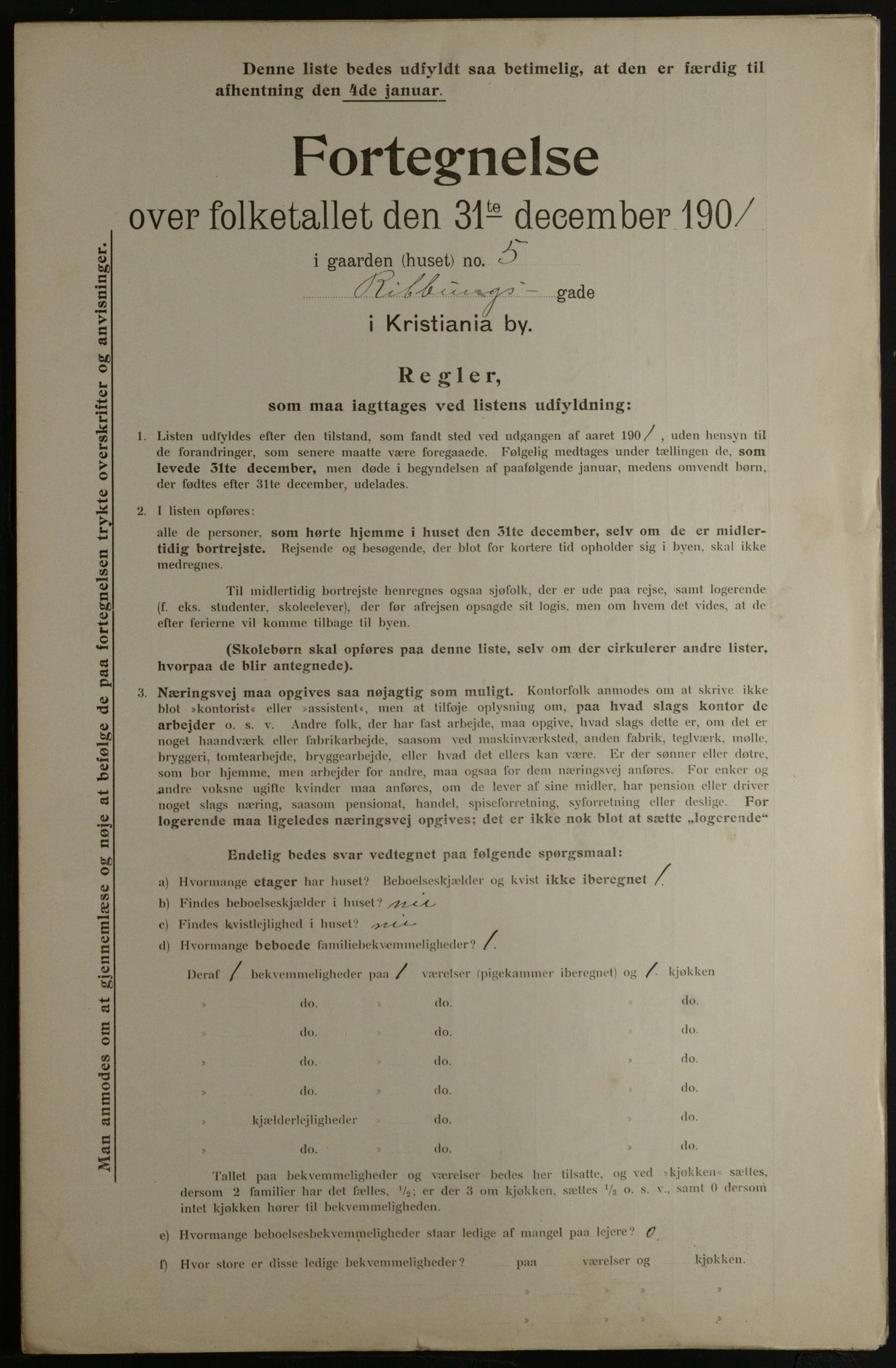 OBA, Municipal Census 1901 for Kristiania, 1901, p. 12718