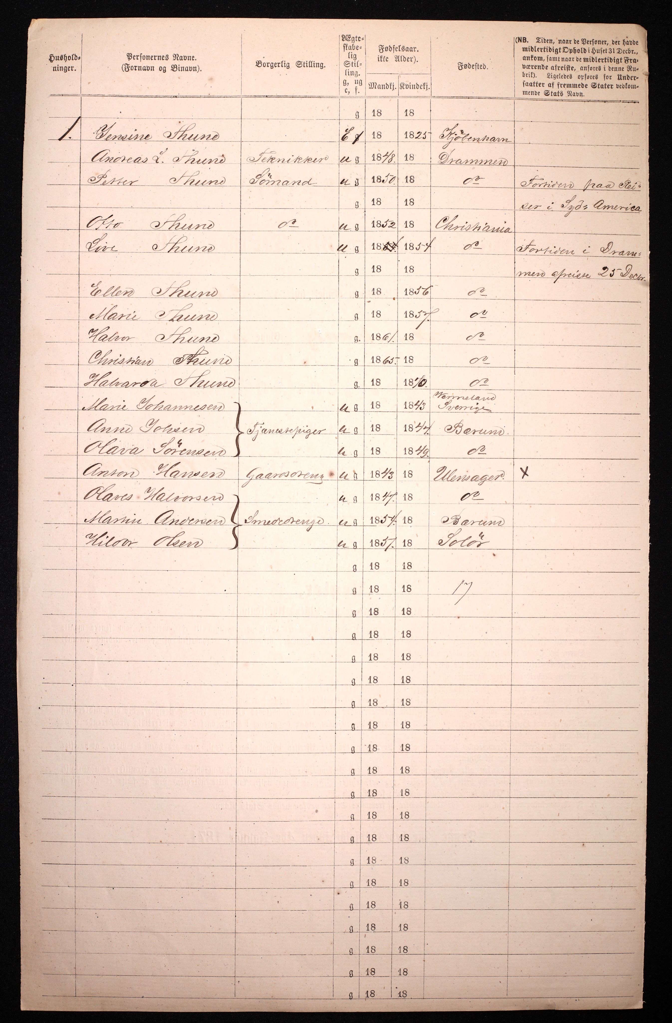 RA, 1870 census for 0301 Kristiania, 1870, p. 2896