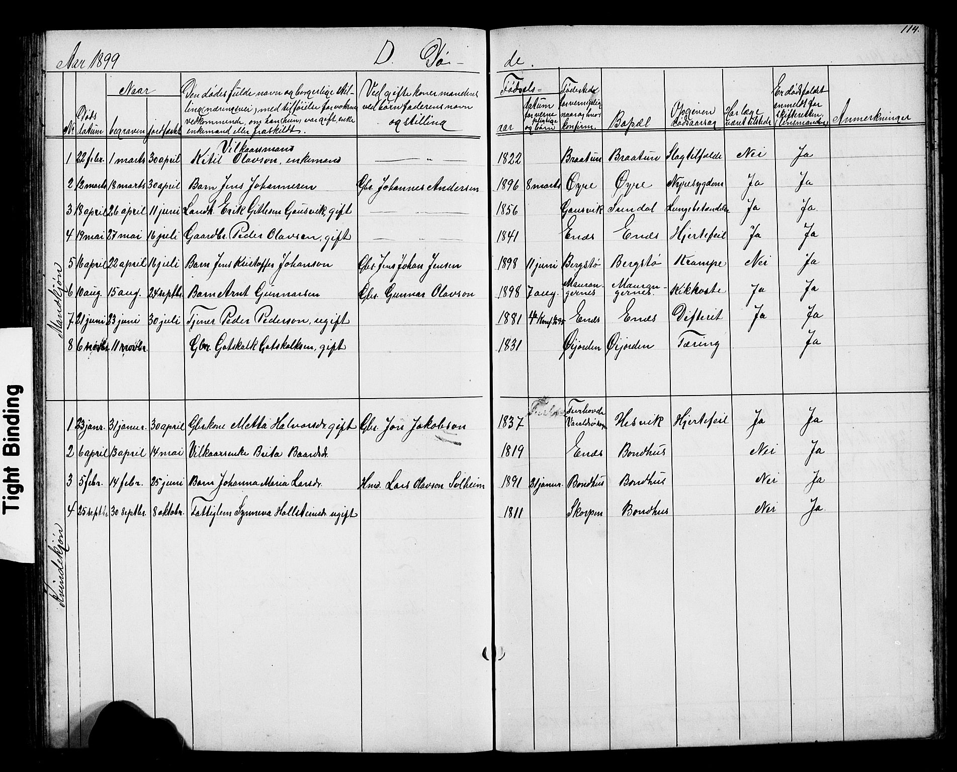 Kvinnherad sokneprestembete, SAB/A-76401/H/Hab: Parish register (copy) no. D 1, 1856-1905, p. 114