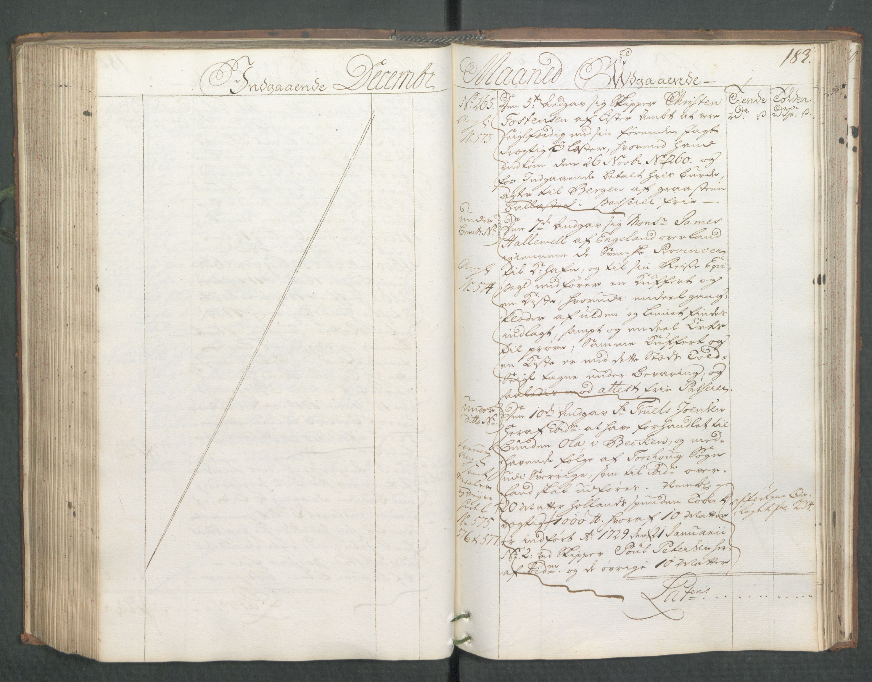 Generaltollkammeret, tollregnskaper, RA/EA-5490/R01/L0006/0001: Tollregnskaper Fredrikshald / Hovedtollbok, 1731, p. 183