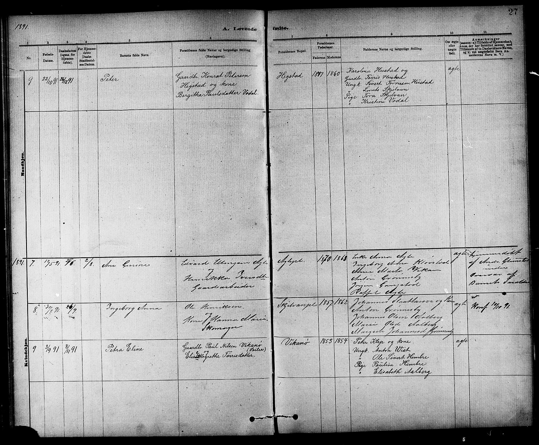 Ministerialprotokoller, klokkerbøker og fødselsregistre - Nord-Trøndelag, AV/SAT-A-1458/732/L0318: Parish register (copy) no. 732C02, 1881-1911, p. 27