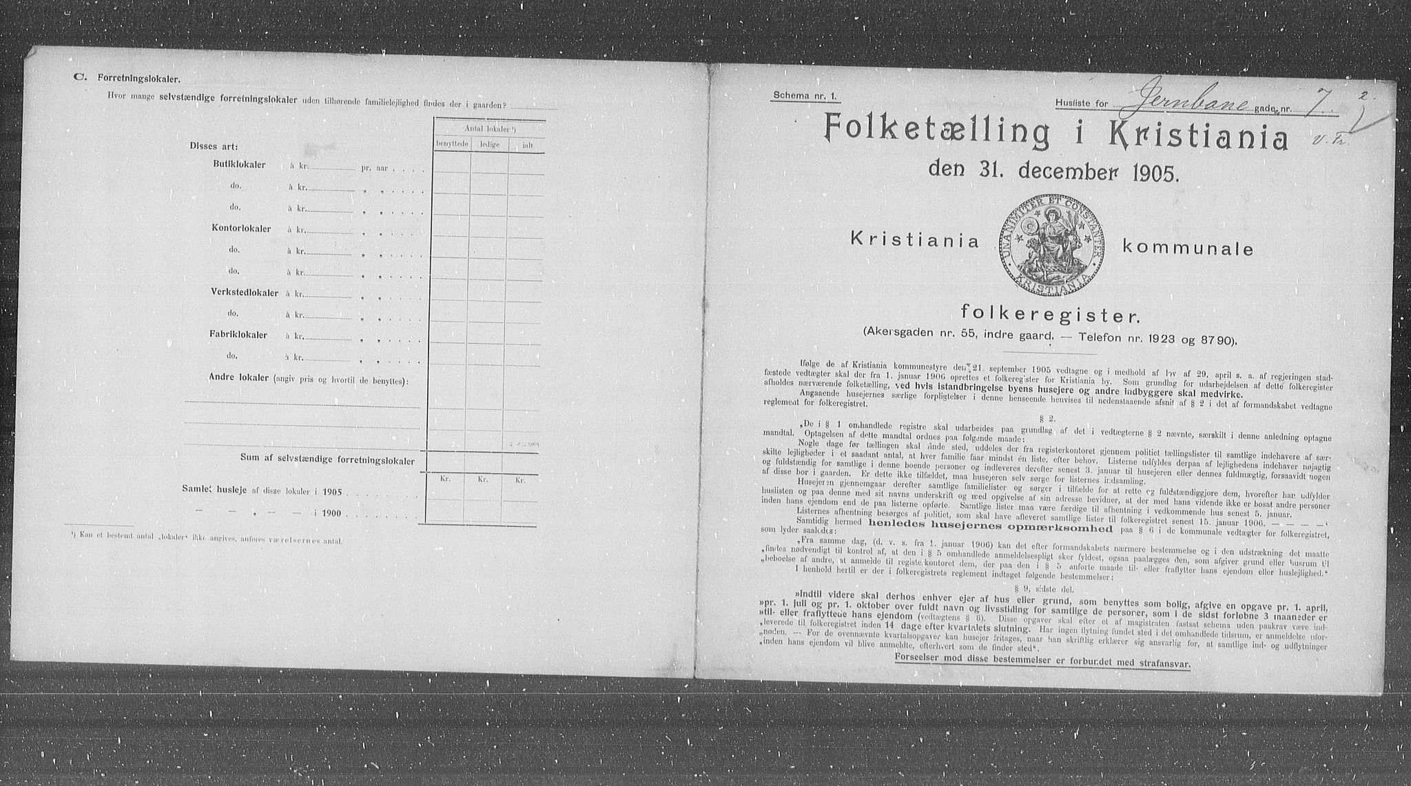 OBA, Municipal Census 1905 for Kristiania, 1905, p. 24528