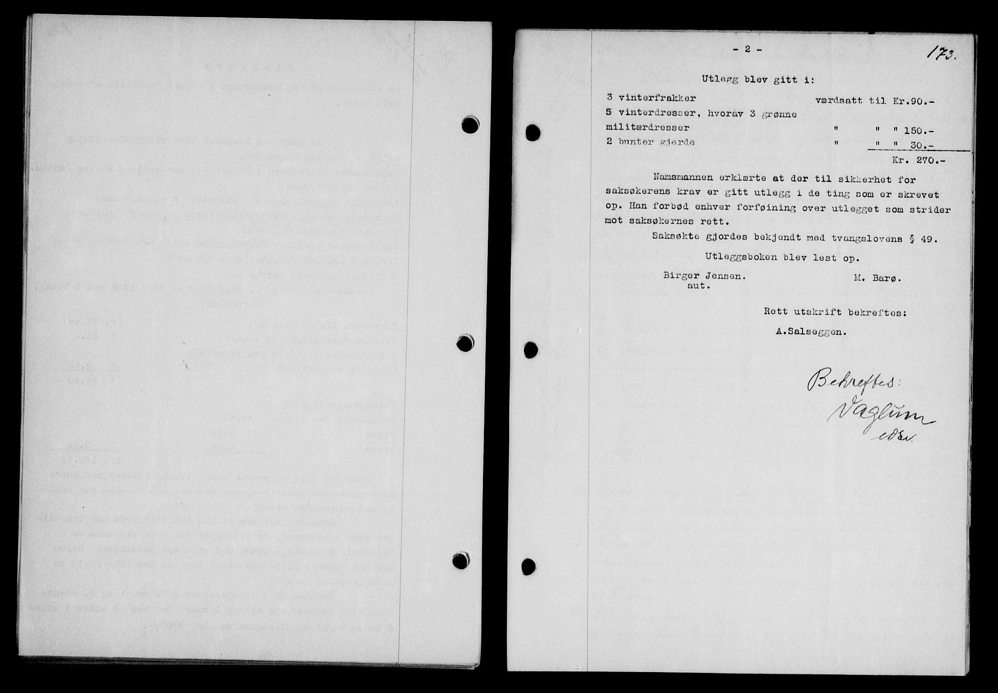 Fosen sorenskriveri, AV/SAT-A-1107/1/2/2C/L0067: Mortgage book no. 58, 1928-1929, p. 173, Deed date: 20.08.1928