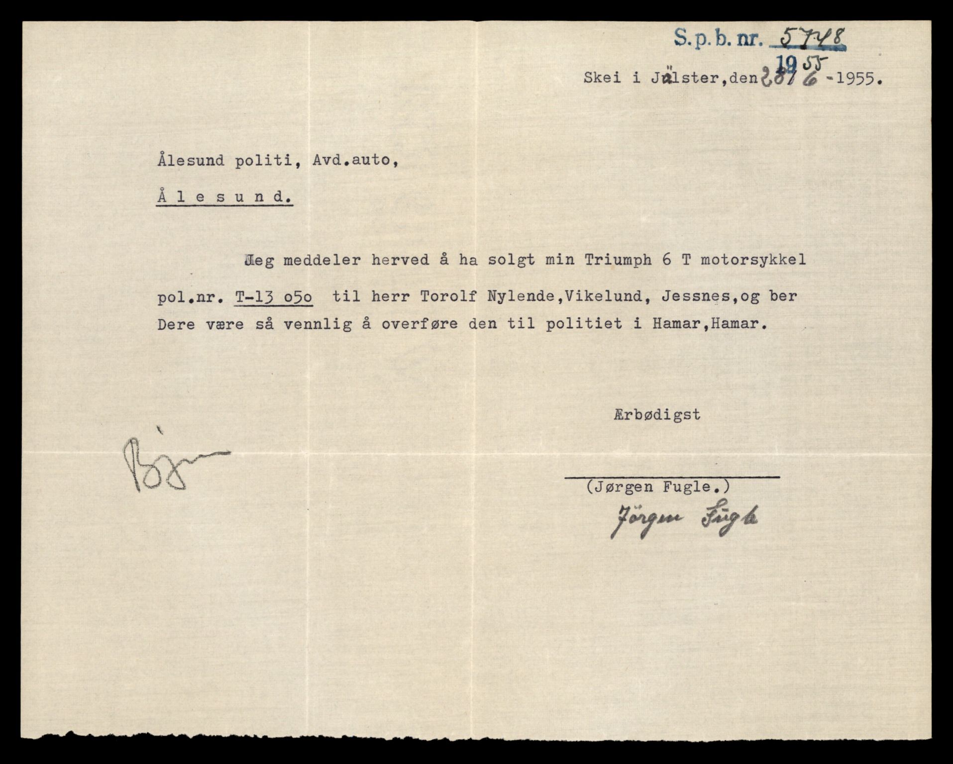 Møre og Romsdal vegkontor - Ålesund trafikkstasjon, AV/SAT-A-4099/F/Fe/L0037: Registreringskort for kjøretøy T 13031 - T 13179, 1927-1998, p. 455