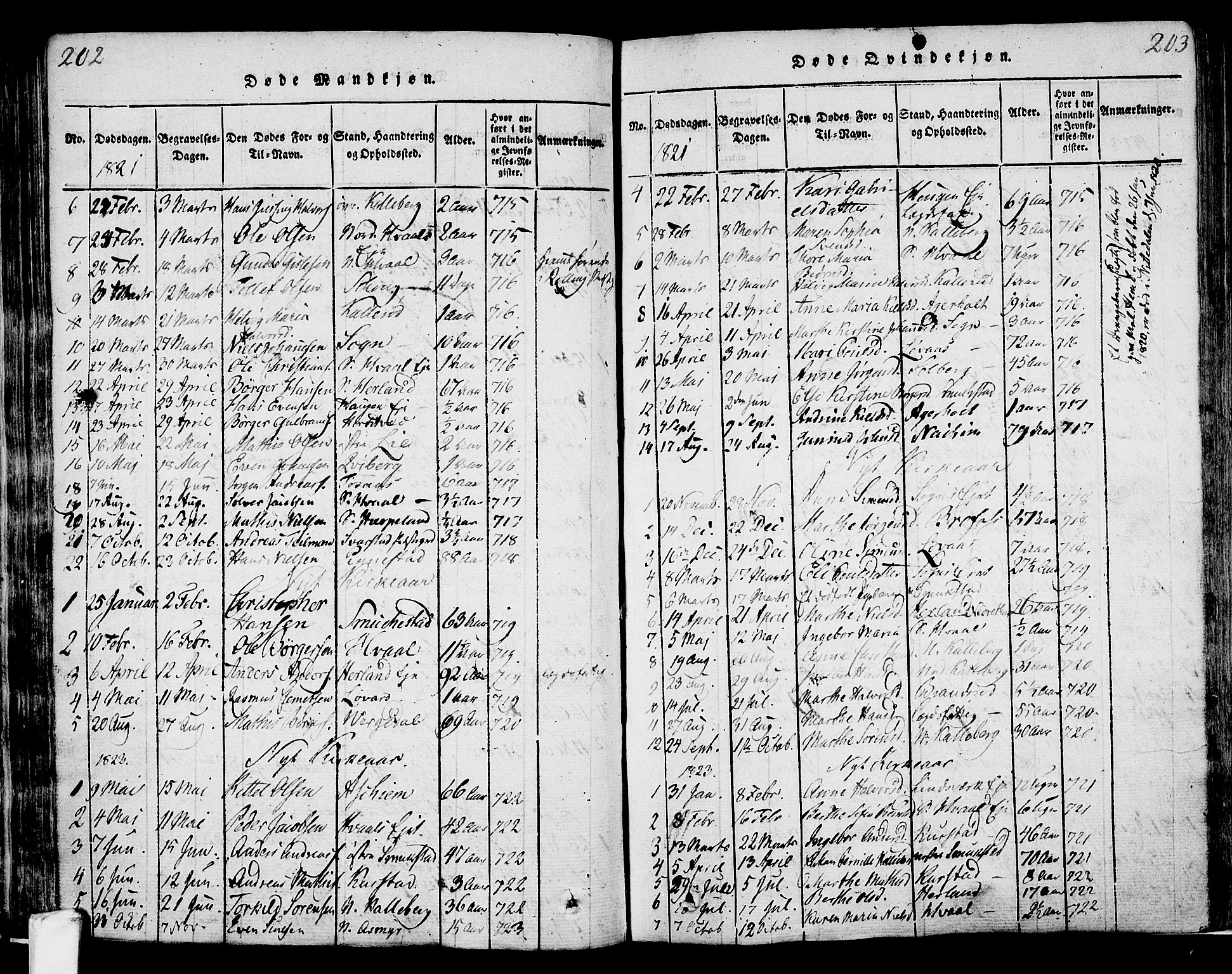 Lardal kirkebøker, AV/SAKO-A-350/F/Fa/L0005: Parish register (official) no. I 5, 1814-1835, p. 202-203