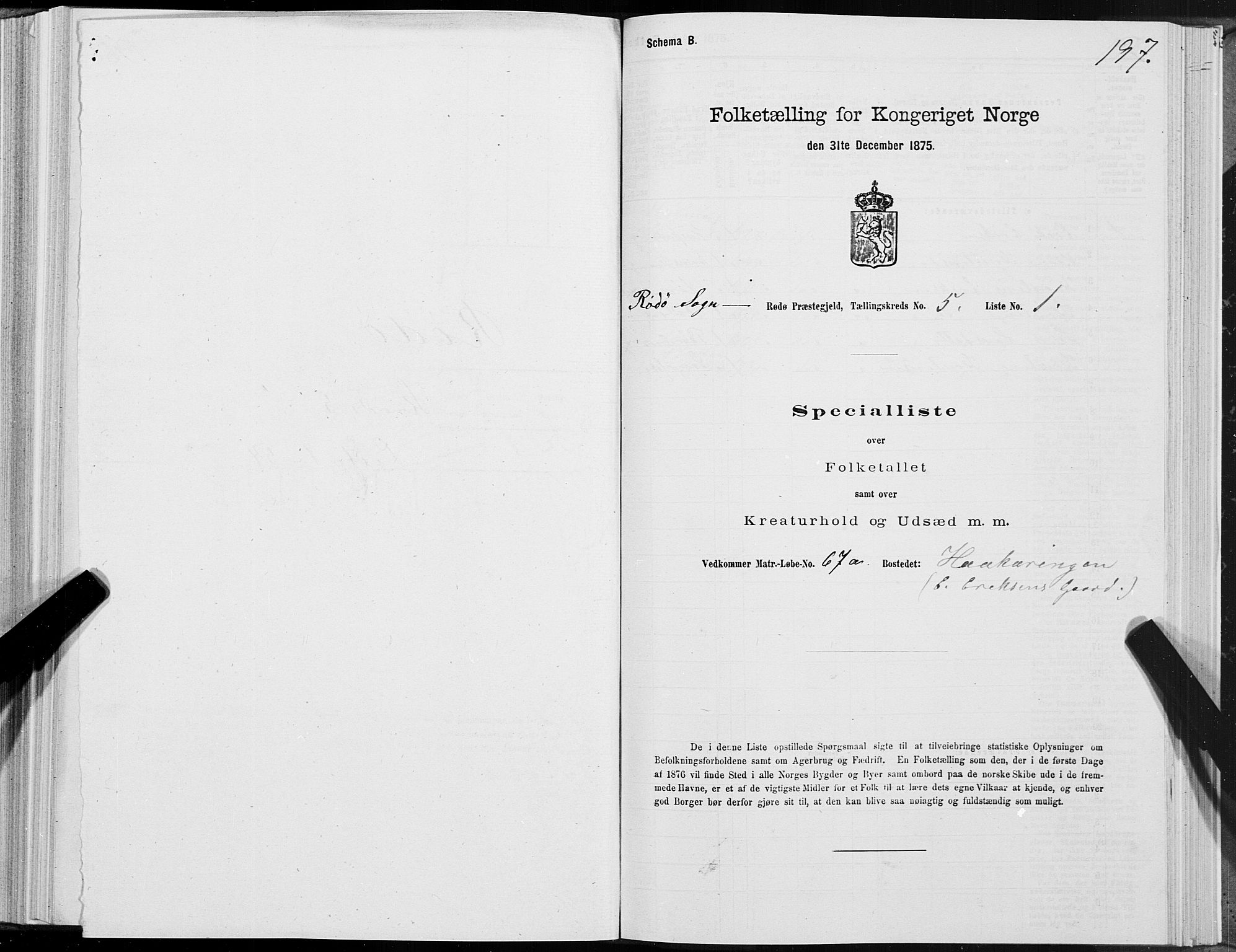 SAT, 1875 census for 1836P Rødøy, 1875, p. 2197