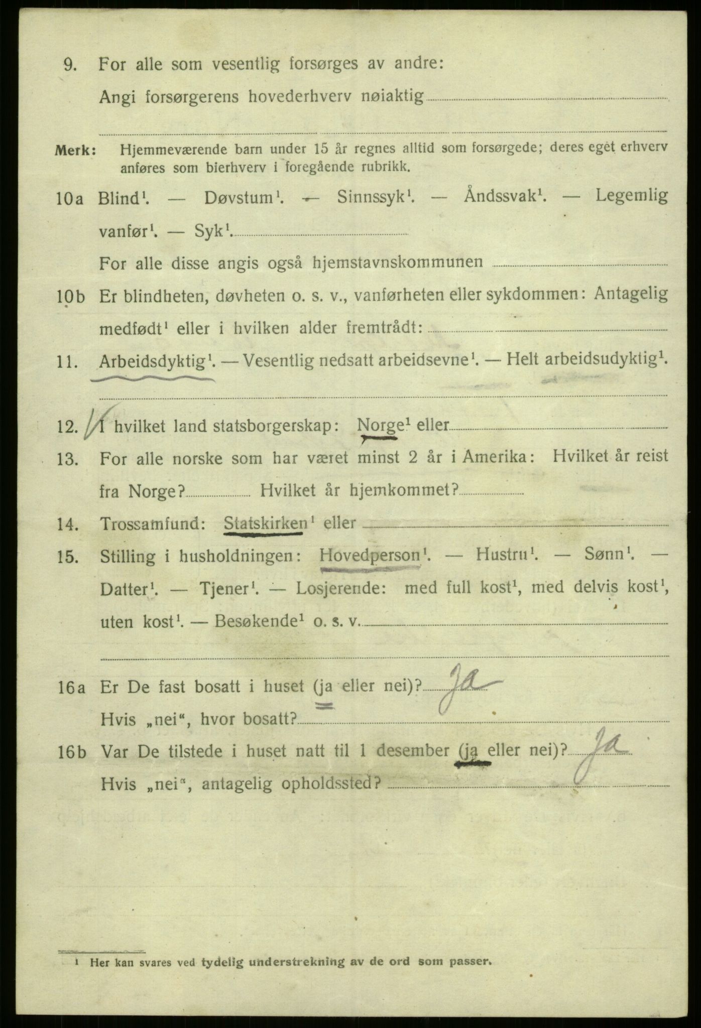 SAB, 1920 census for Bergen, 1920, p. 123704