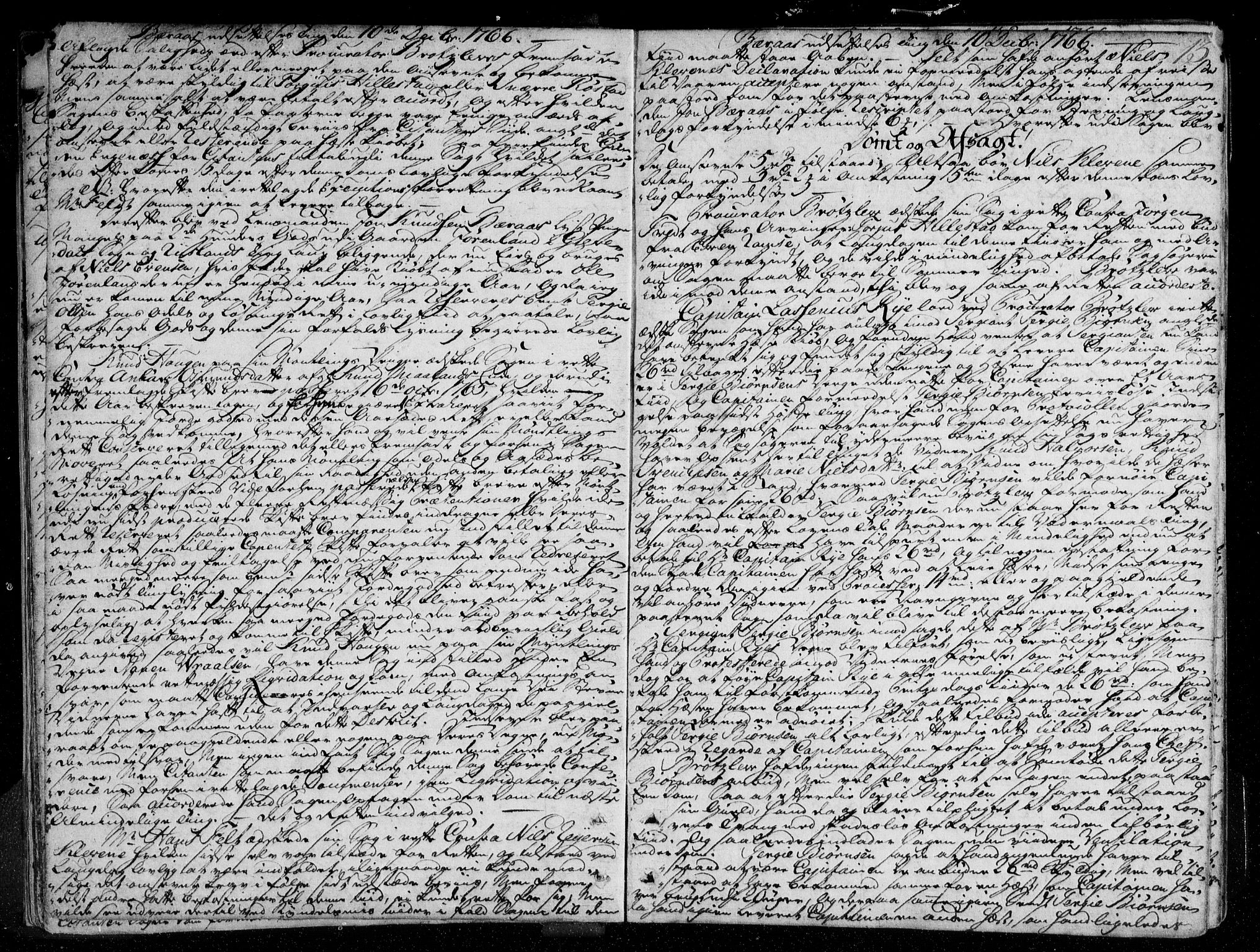 Østre Råbyggelag sorenskriveri, AV/SAK-1221-0016/F/Fa/L0019: Tingbok nr 18 med register, 1766-1771, p. 12b-13a