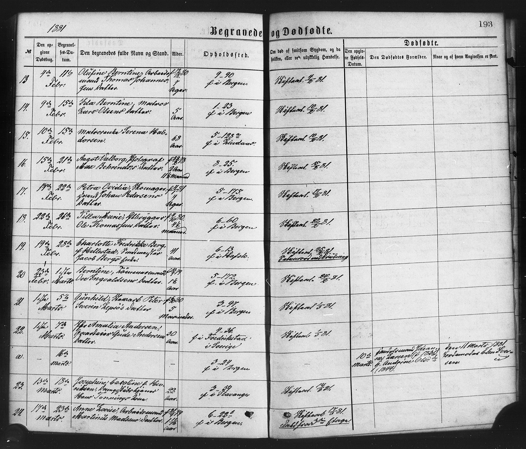 Nykirken Sokneprestembete, AV/SAB-A-77101/H/Haa/L0043: Parish register (official) no. E 3, 1869-1882, p. 193