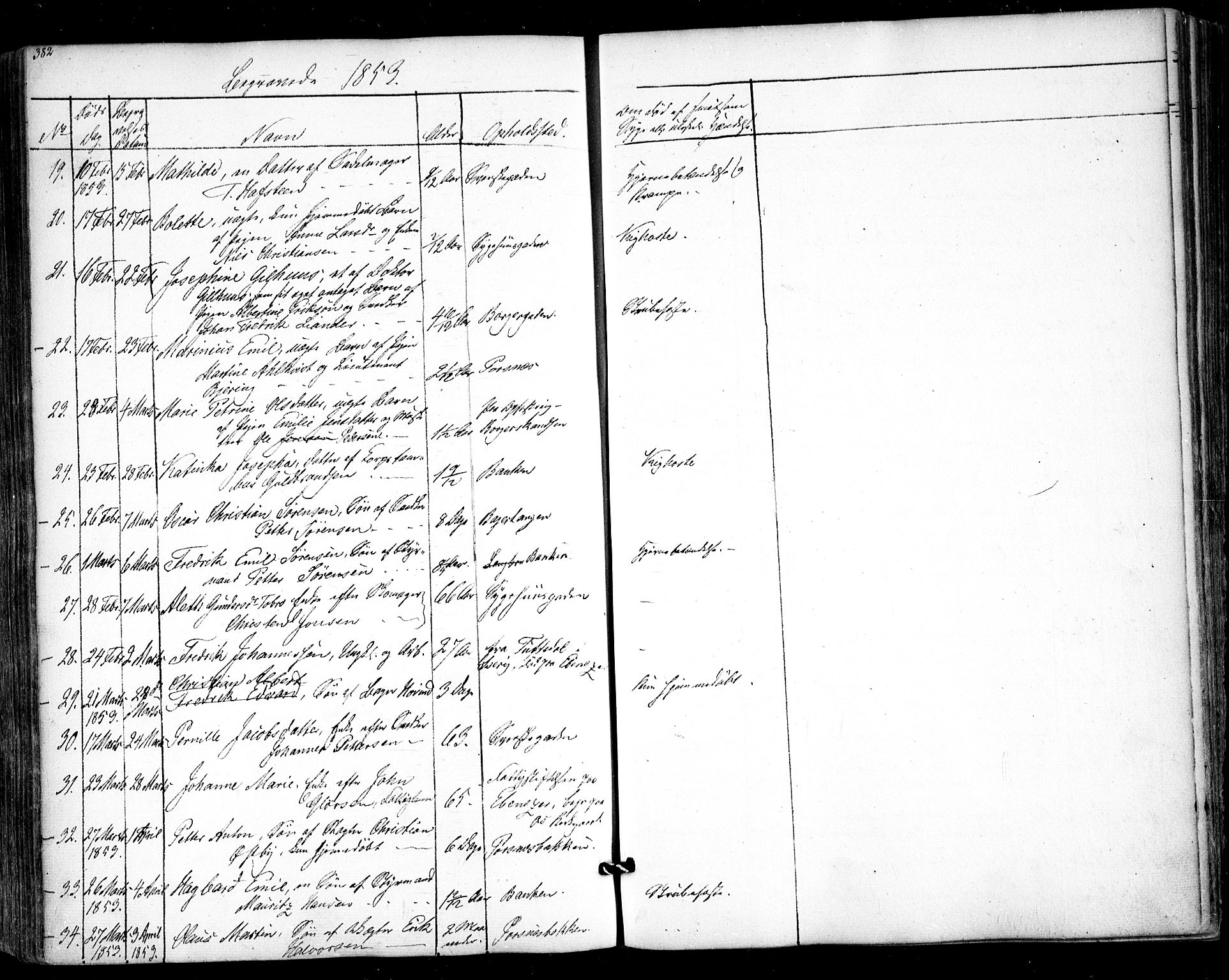 Halden prestekontor Kirkebøker, AV/SAO-A-10909/F/Fa/L0006: Parish register (official) no. I 6, 1845-1856, p. 382