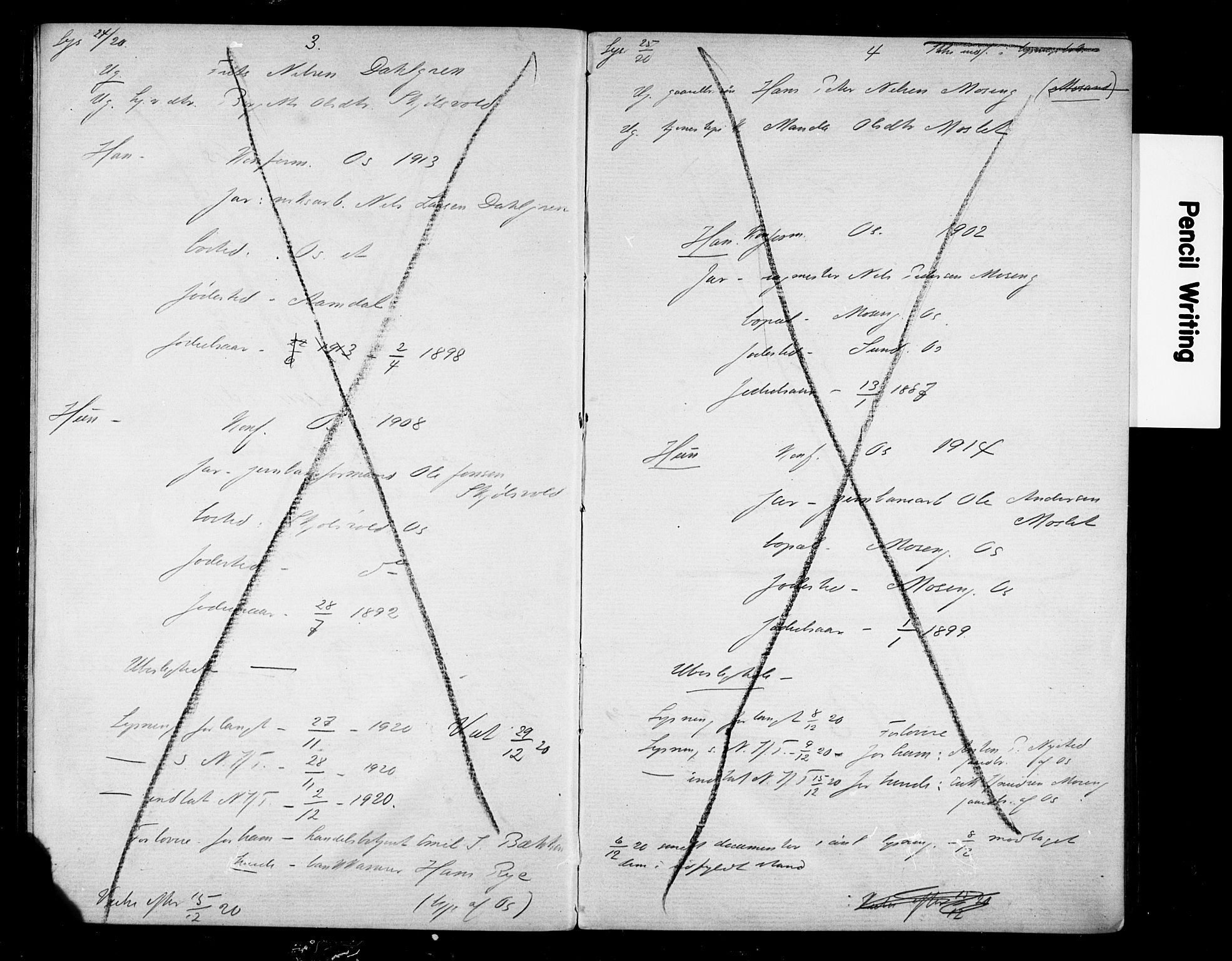 Tolga prestekontor, AV/SAH-PREST-062/N/L0005: Banns register no. 32, 1920-1929, p. 3-4