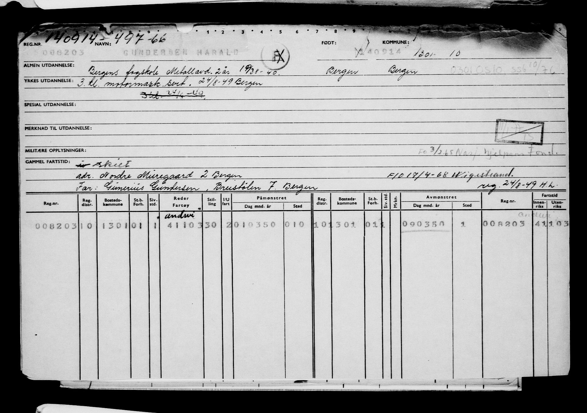 Direktoratet for sjømenn, AV/RA-S-3545/G/Gb/L0124: Hovedkort, 1914, p. 81