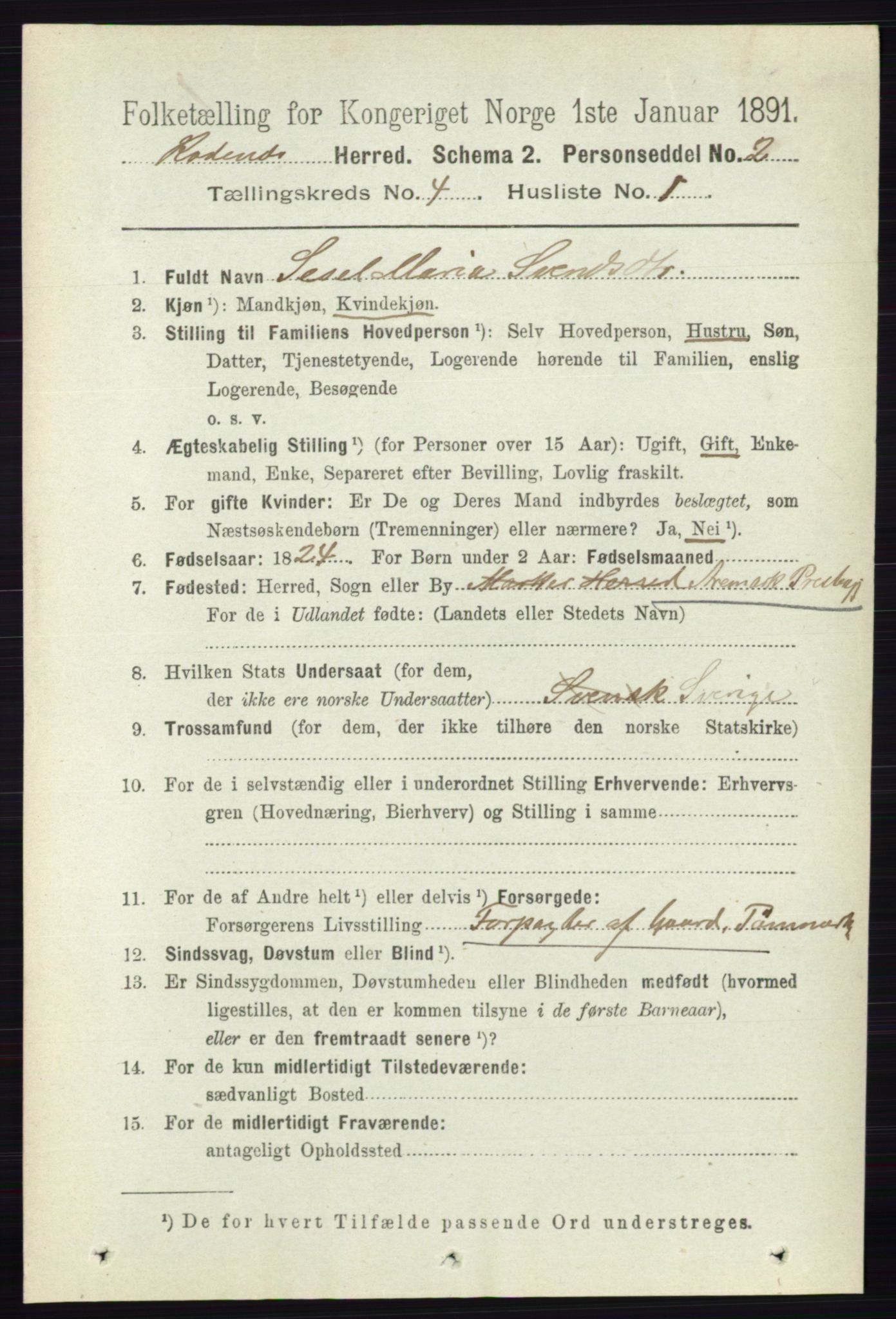 RA, 1891 census for 0120 Rødenes, 1891, p. 1635