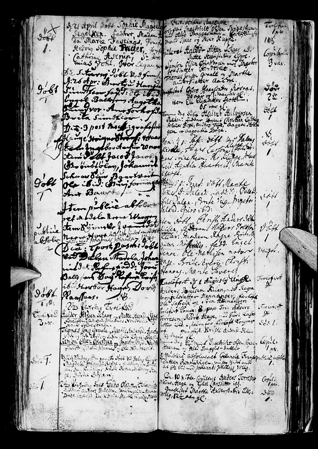 Os sokneprestembete, SAB/A-99929: Parish register (official) no. A 5, 1669-1760, p. 105