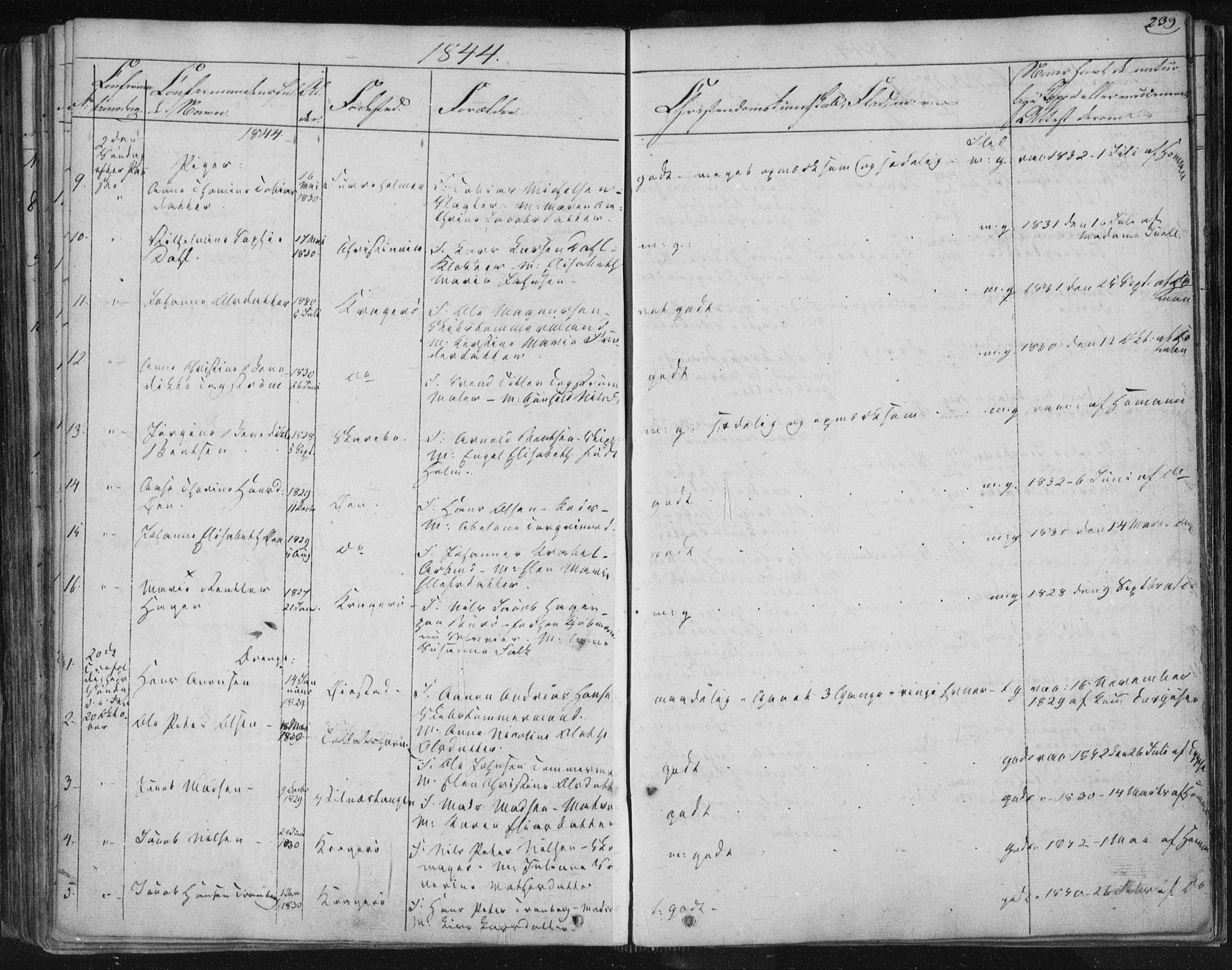Kragerø kirkebøker, AV/SAKO-A-278/F/Fa/L0005: Parish register (official) no. 5, 1832-1847, p. 239