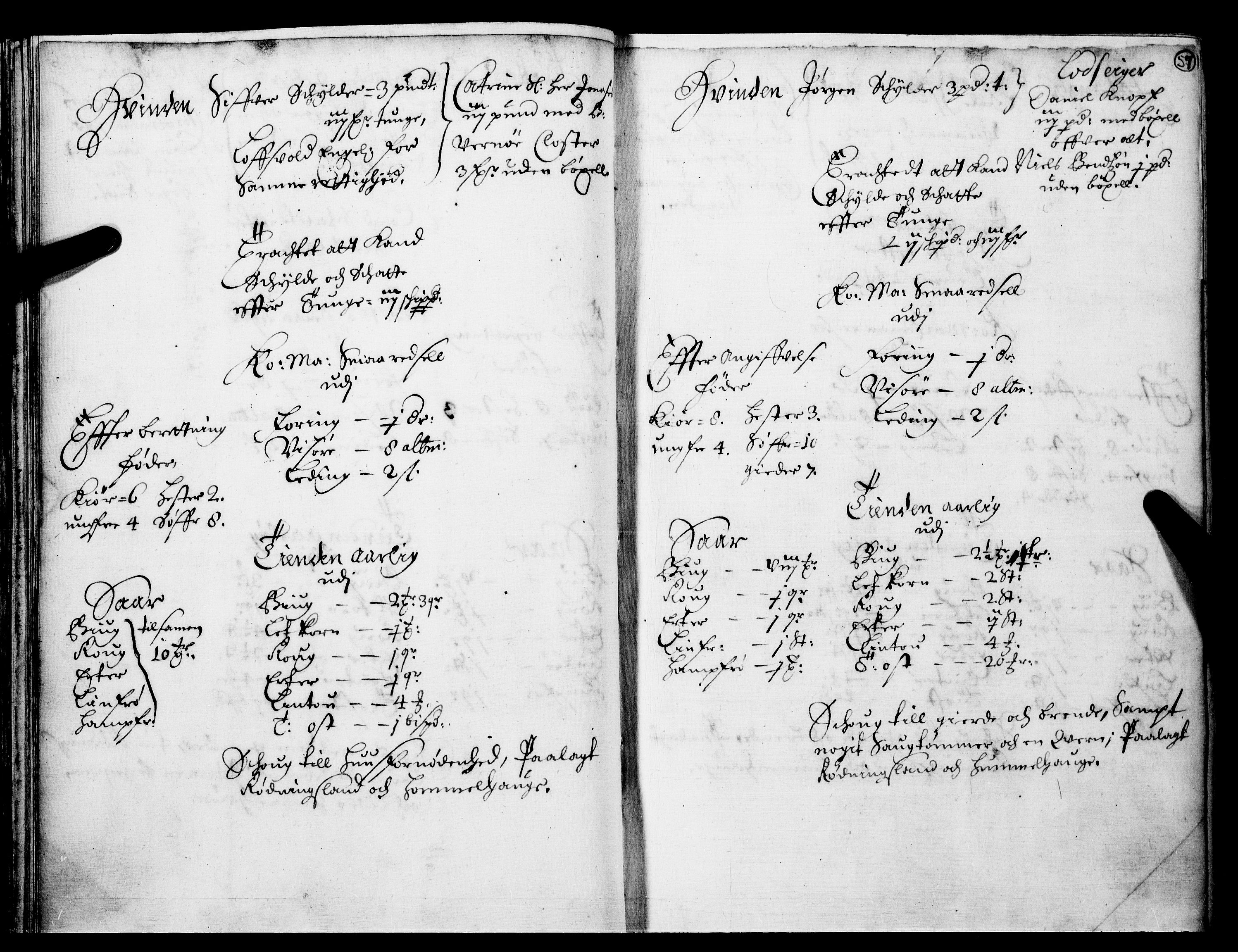 Rentekammeret inntil 1814, Realistisk ordnet avdeling, RA/EA-4070/N/Nb/Nba/L0016: Hadeland og Valdres fogderi, 1. del, 1667, p. 56b-57a