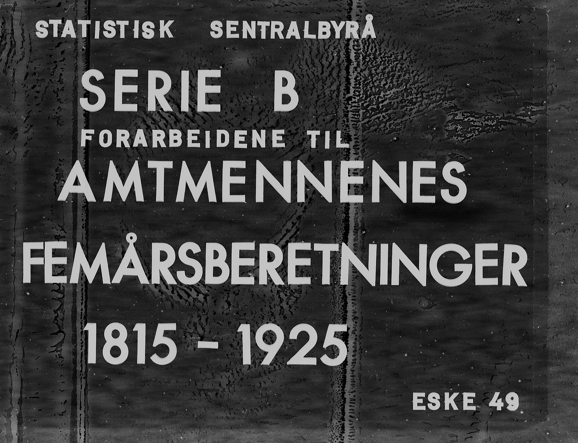 Statistisk sentralbyrå, Næringsøkonomiske emner, Generelt - Amtmennenes femårsberetninger, RA/S-2233/F/Fa/L0049: --, 1876-1880, p. 1