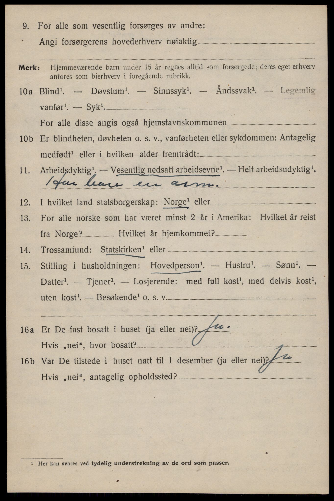 SAT, 1920 census for Trondheim, 1920, p. 113703