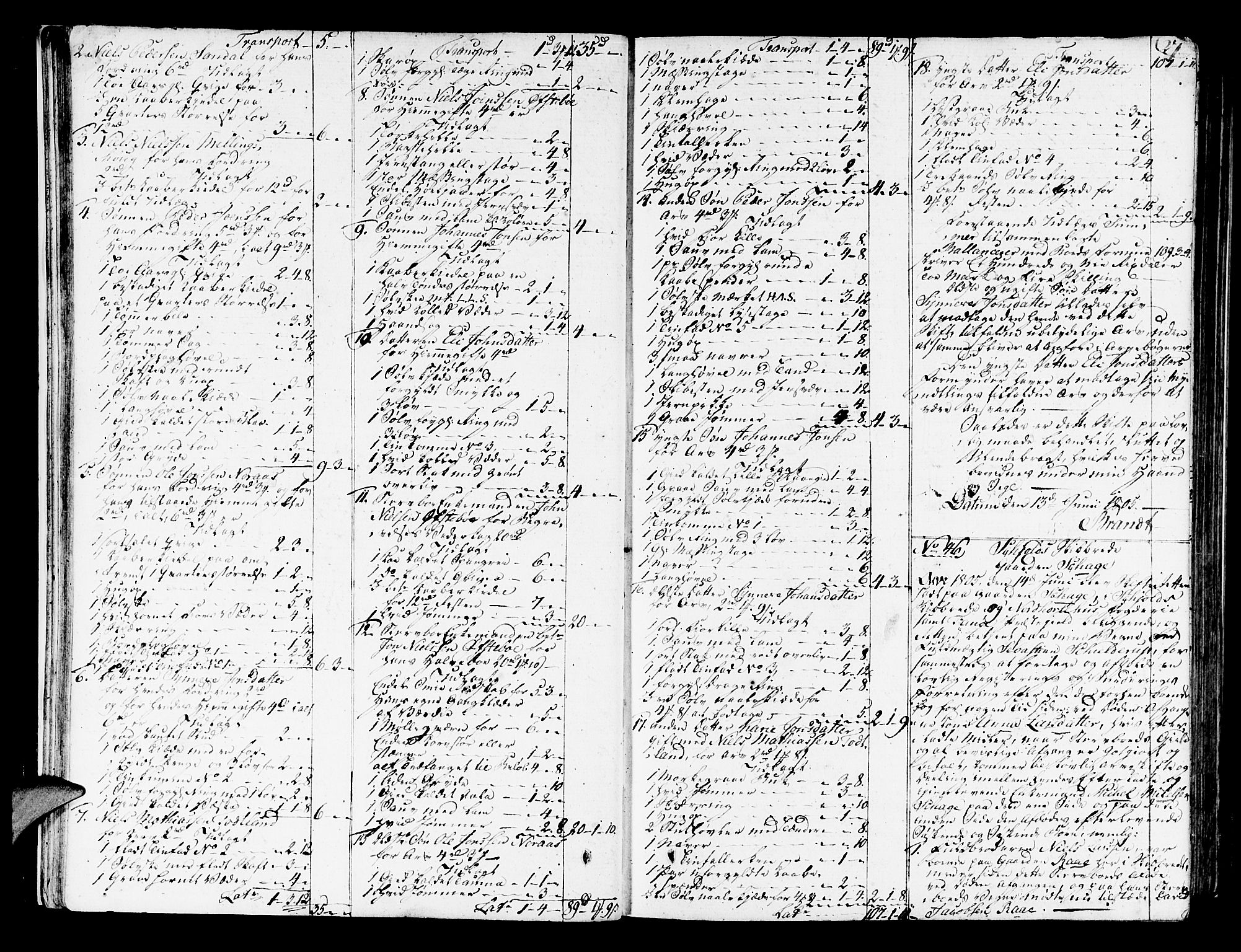Nordhordland sorenskrivar, AV/SAB-A-2901/1/H/Ha/L0011a: Skifteprotokollar Nordhordland , 1805-1807, p. 26b-27a