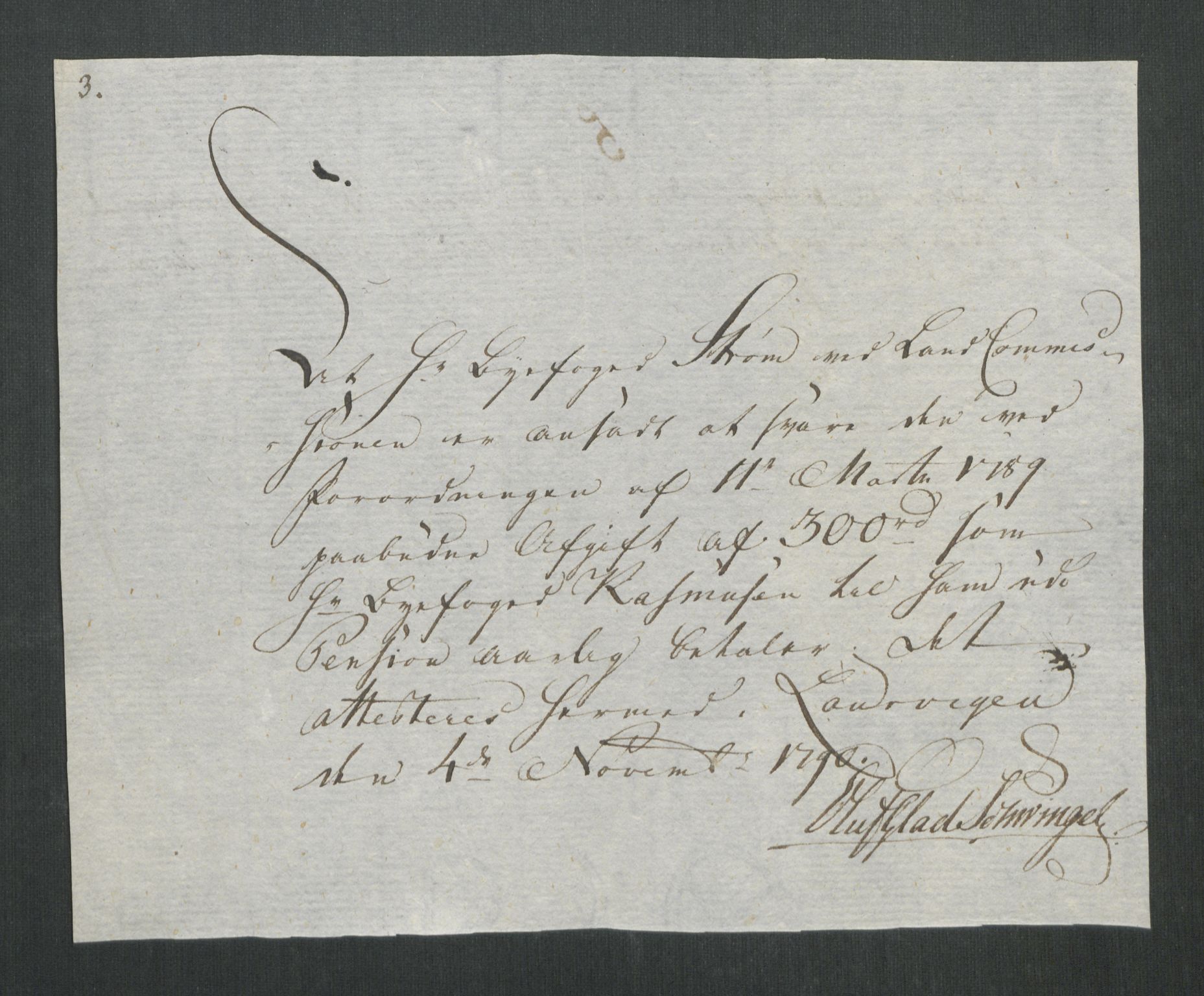 Rentekammeret inntil 1814, Reviderte regnskaper, Mindre regnskaper, AV/RA-EA-4068/Rf/Rfe/L0020: Kongsberg, Kragerø, Larvik, 1789, p. 284