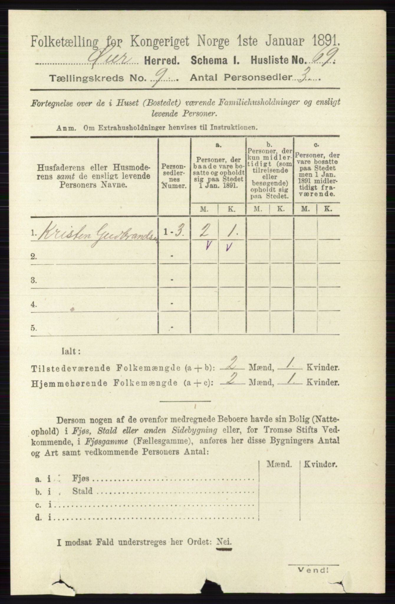 RA, 1891 census for 0521 Øyer, 1891, p. 3153