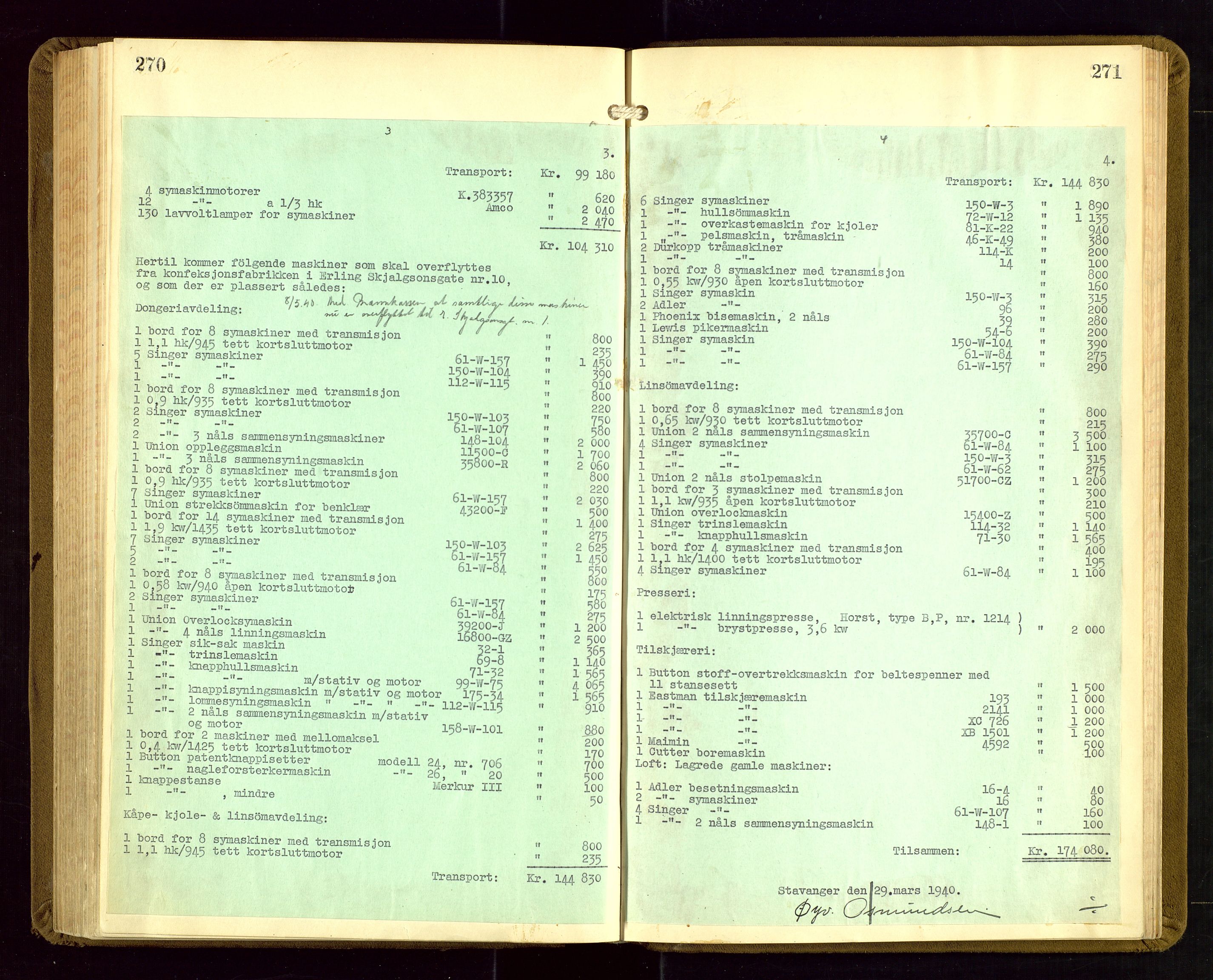 Sandnes lensmannskontor, AV/SAST-A-100167/Goa/L0004: "Brandtakstprotokol", 1934-1941, p. 270-271