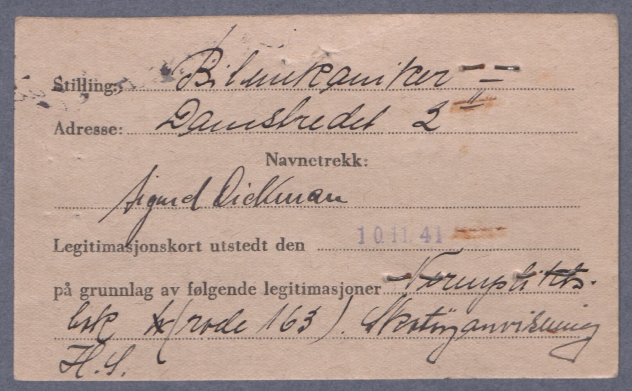 Sosialdepartementet, Våre Falne, AV/RA-S-1708/E/Ee/Eea/L0021A: Legitimasjonskort med fotografier for jøder, 1941-1942, p. 78