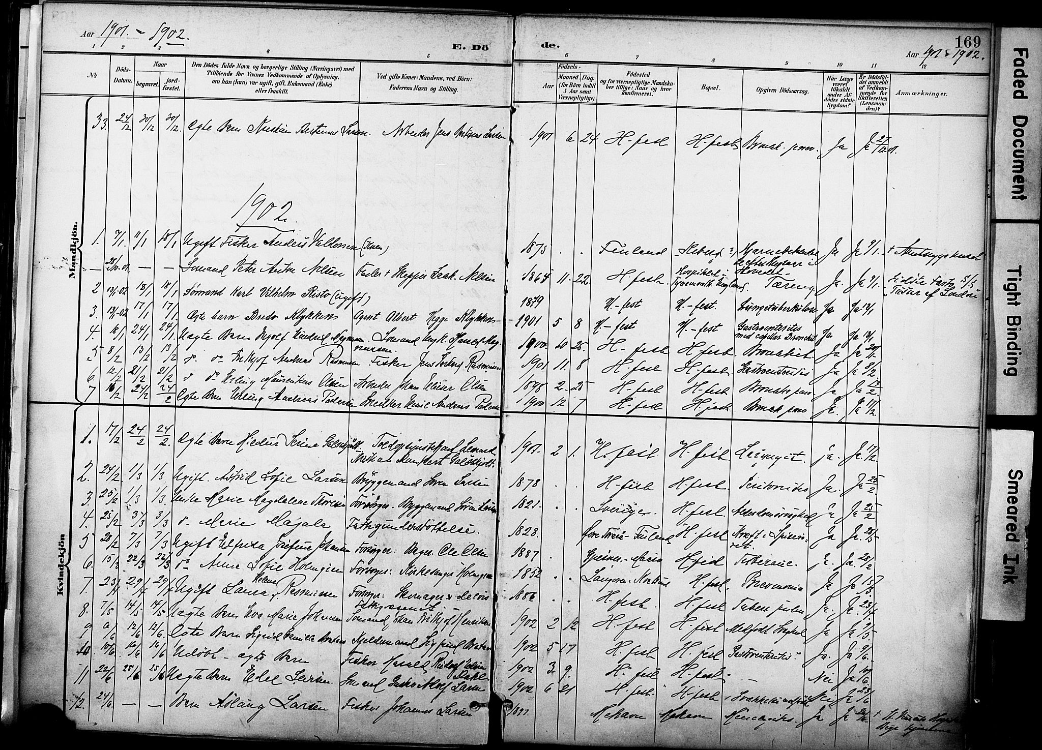 Hammerfest sokneprestkontor, SATØ/S-1347/H/Ha/L0010.kirke: Parish register (official) no. 10, 1898-1905, p. 169