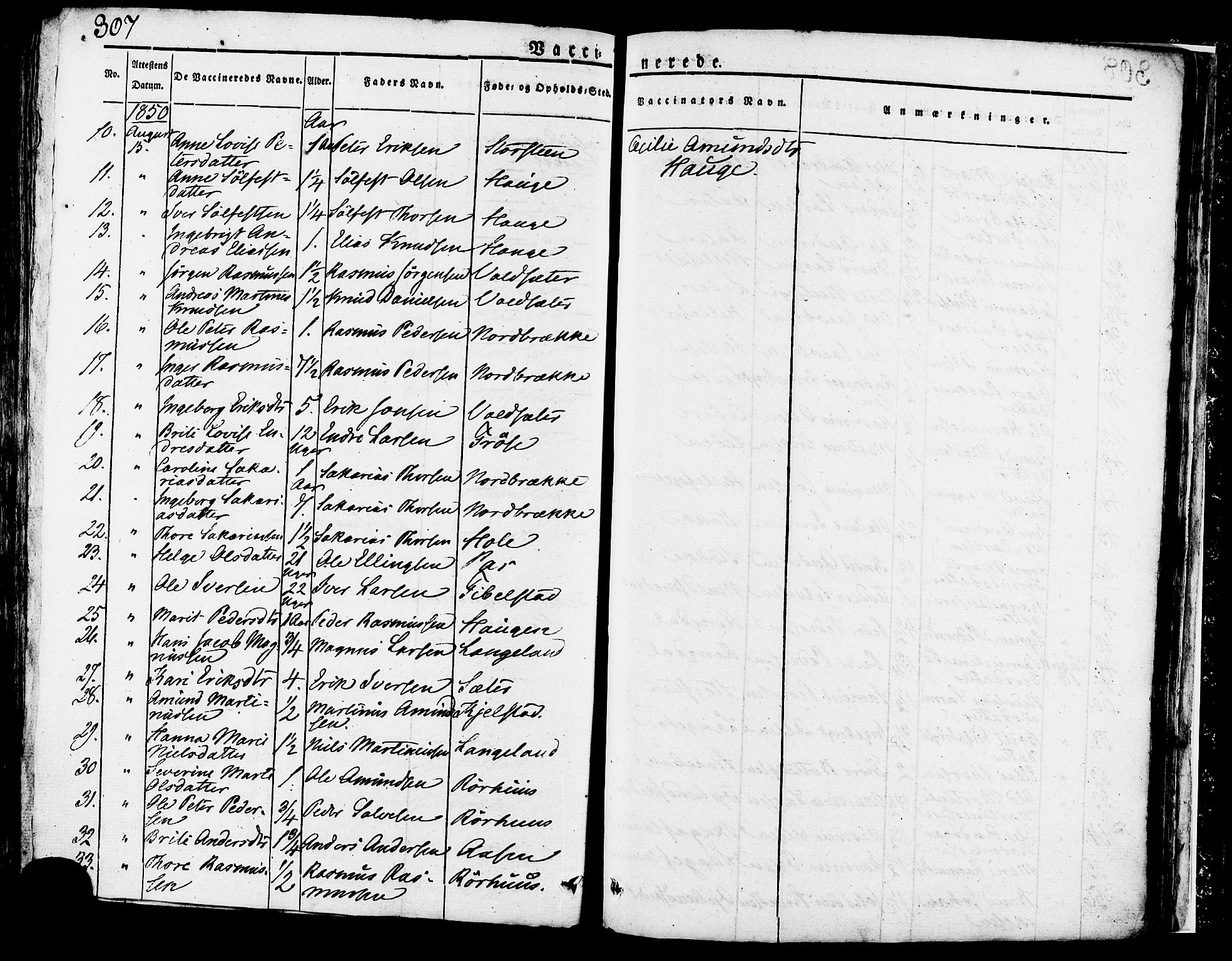 Ministerialprotokoller, klokkerbøker og fødselsregistre - Møre og Romsdal, AV/SAT-A-1454/517/L0221: Parish register (official) no. 517A01, 1827-1858, p. 307