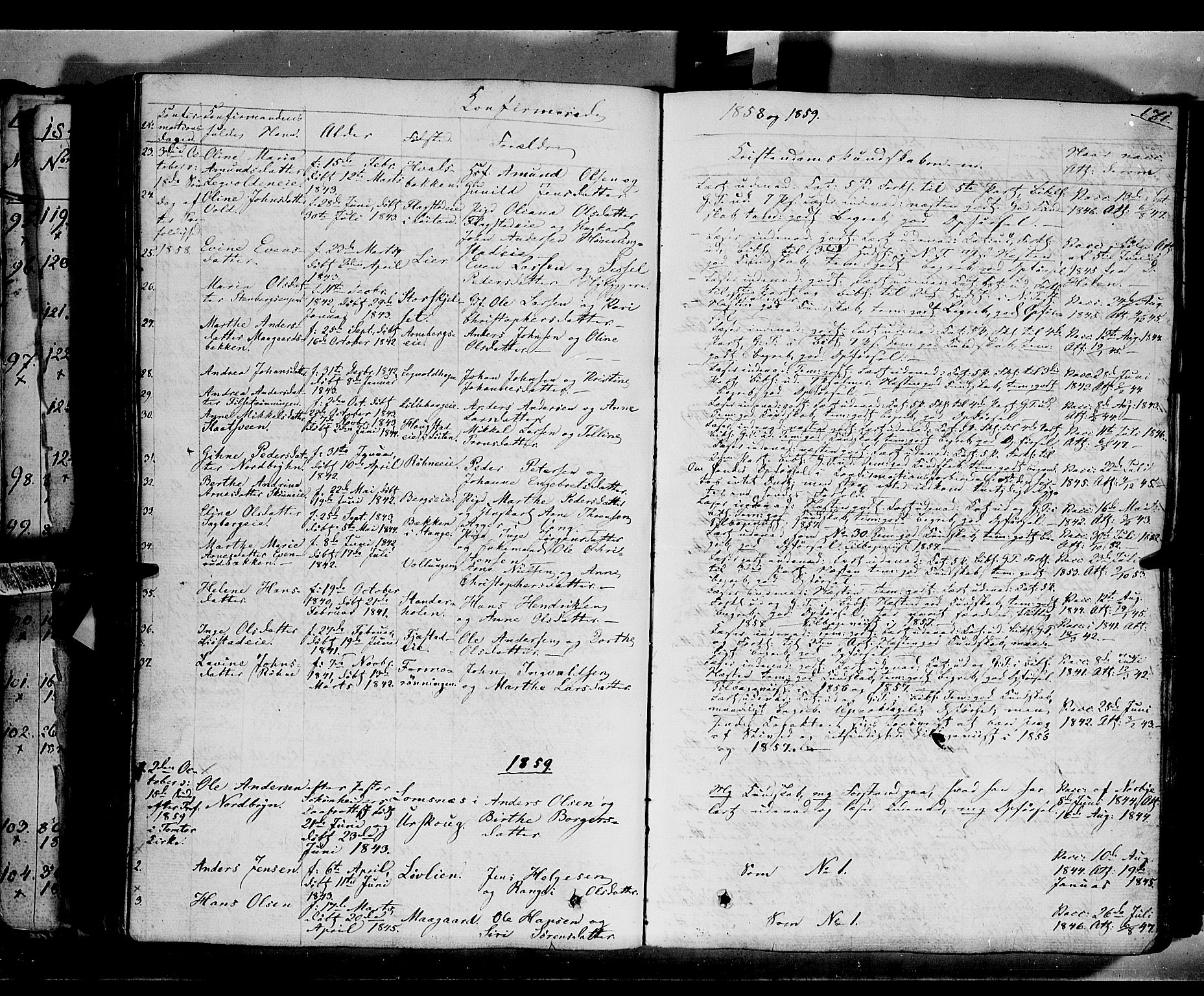 Romedal prestekontor, SAH/PREST-004/K/L0004: Parish register (official) no. 4, 1847-1861, p. 171