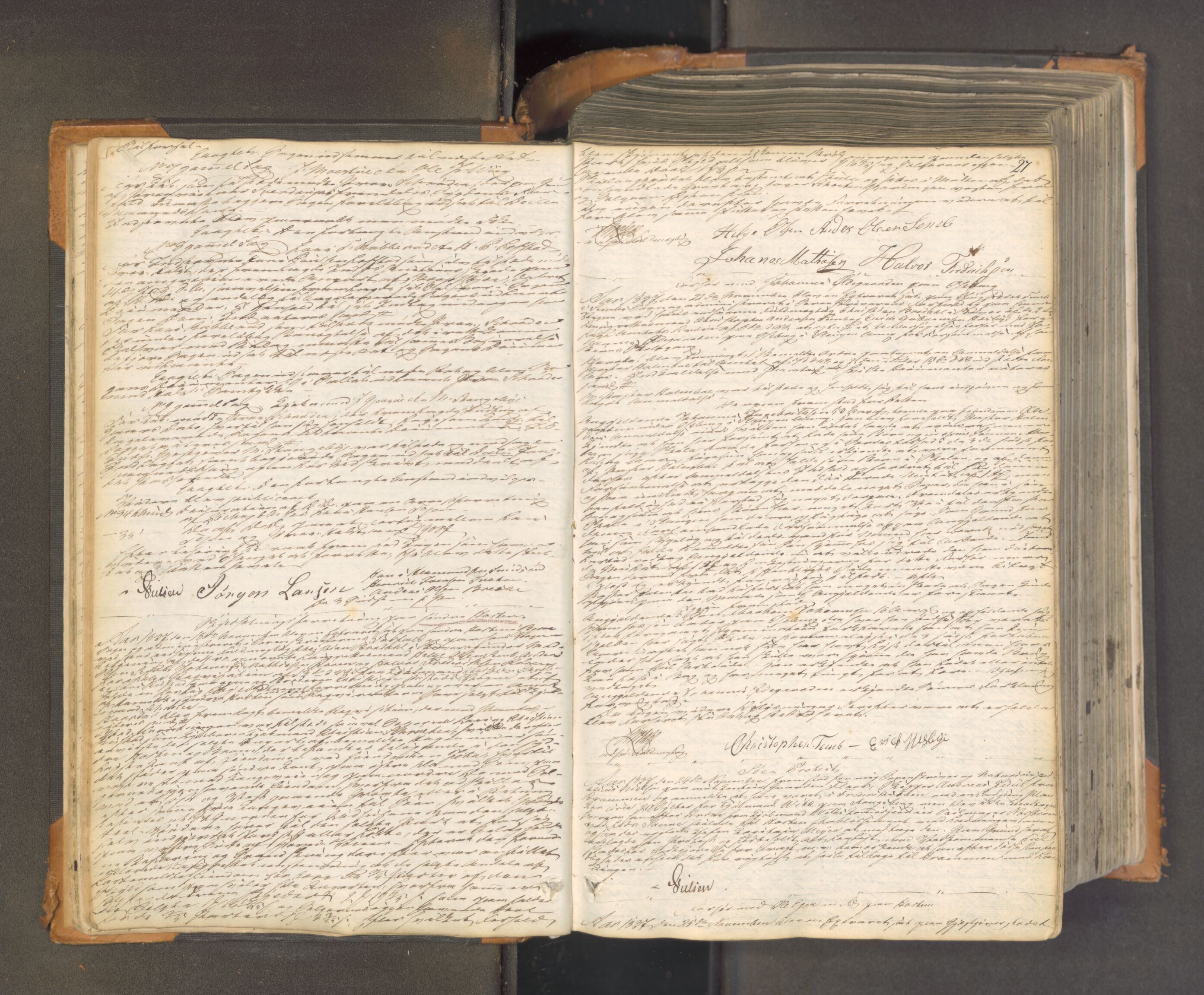 Søndre Jarlsberg sorenskriveri, AV/SAKO-A-129/F/Fa/L0033: Tingbok, 1837-1845, p. 26b-27a