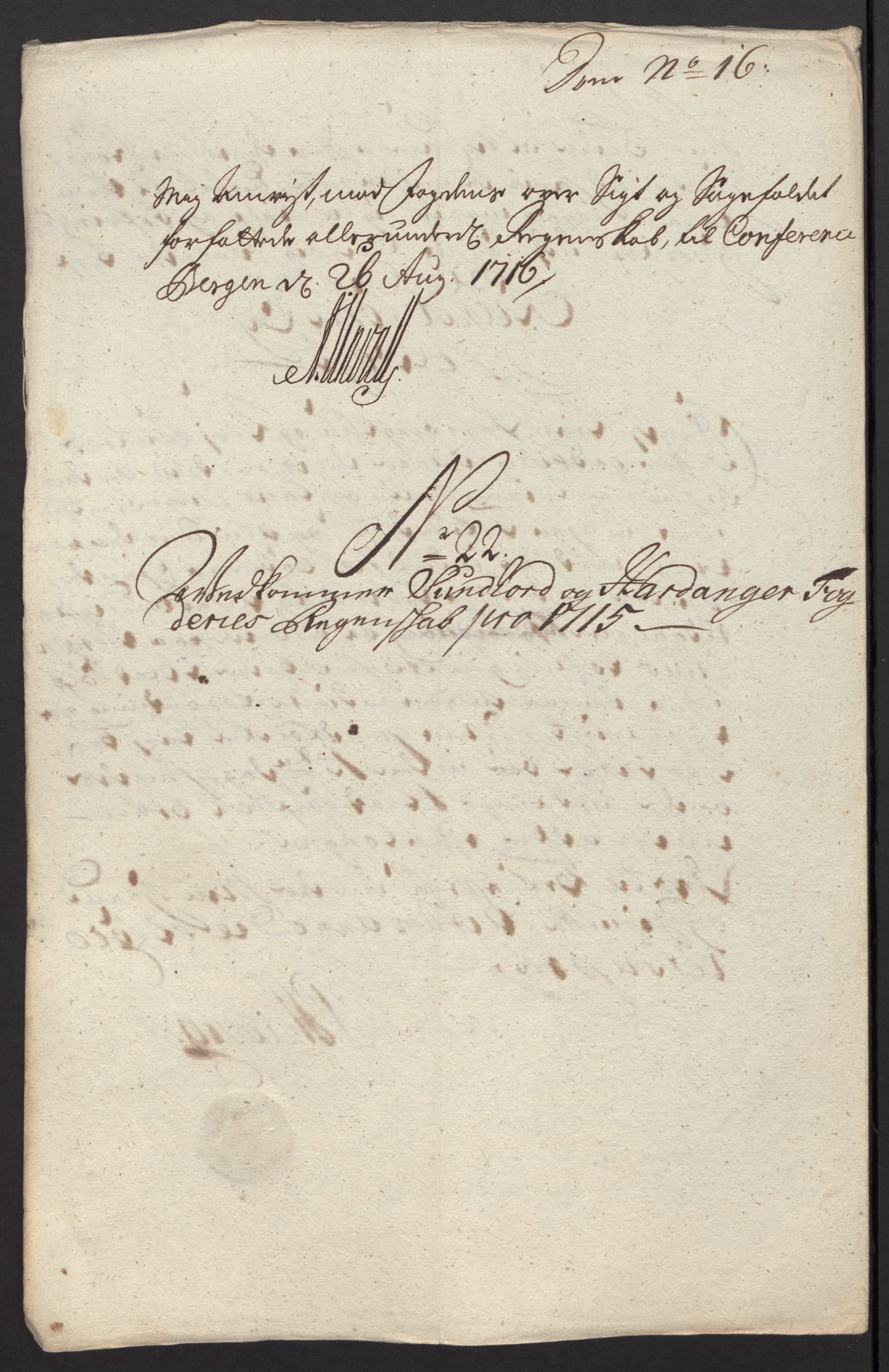 Rentekammeret inntil 1814, Reviderte regnskaper, Fogderegnskap, AV/RA-EA-4092/R48/L2991: Fogderegnskap Sunnhordland og Hardanger, 1715, p. 186